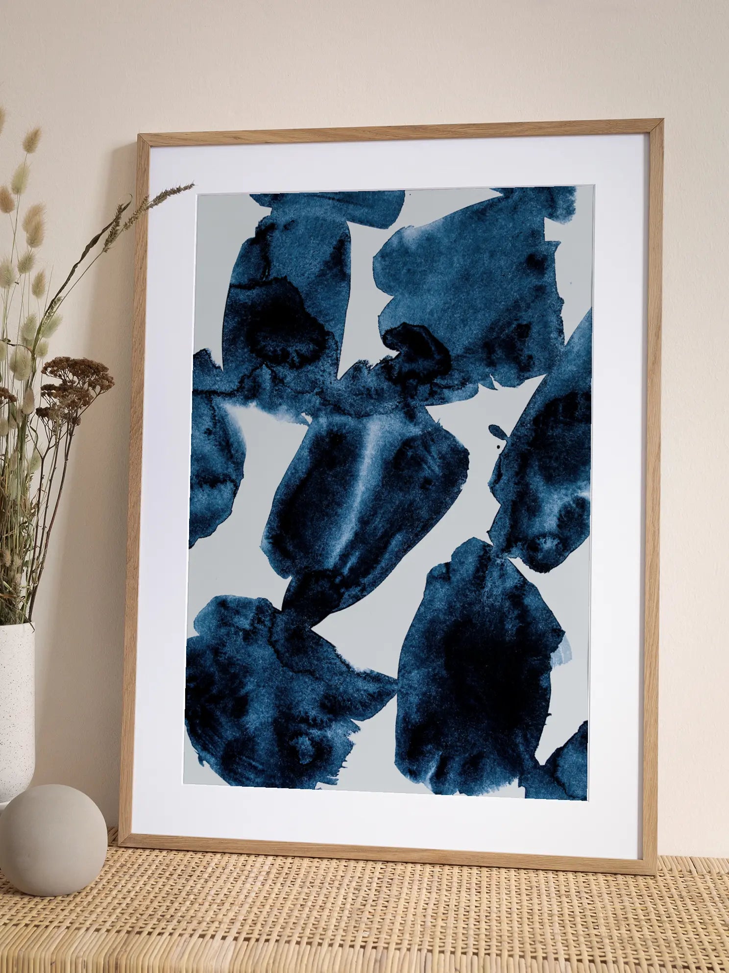 Abstract Dark Blue Poster
