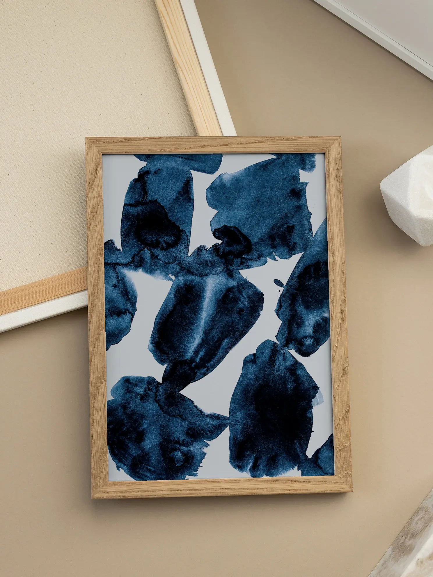 Abstract Dark Blue Poster