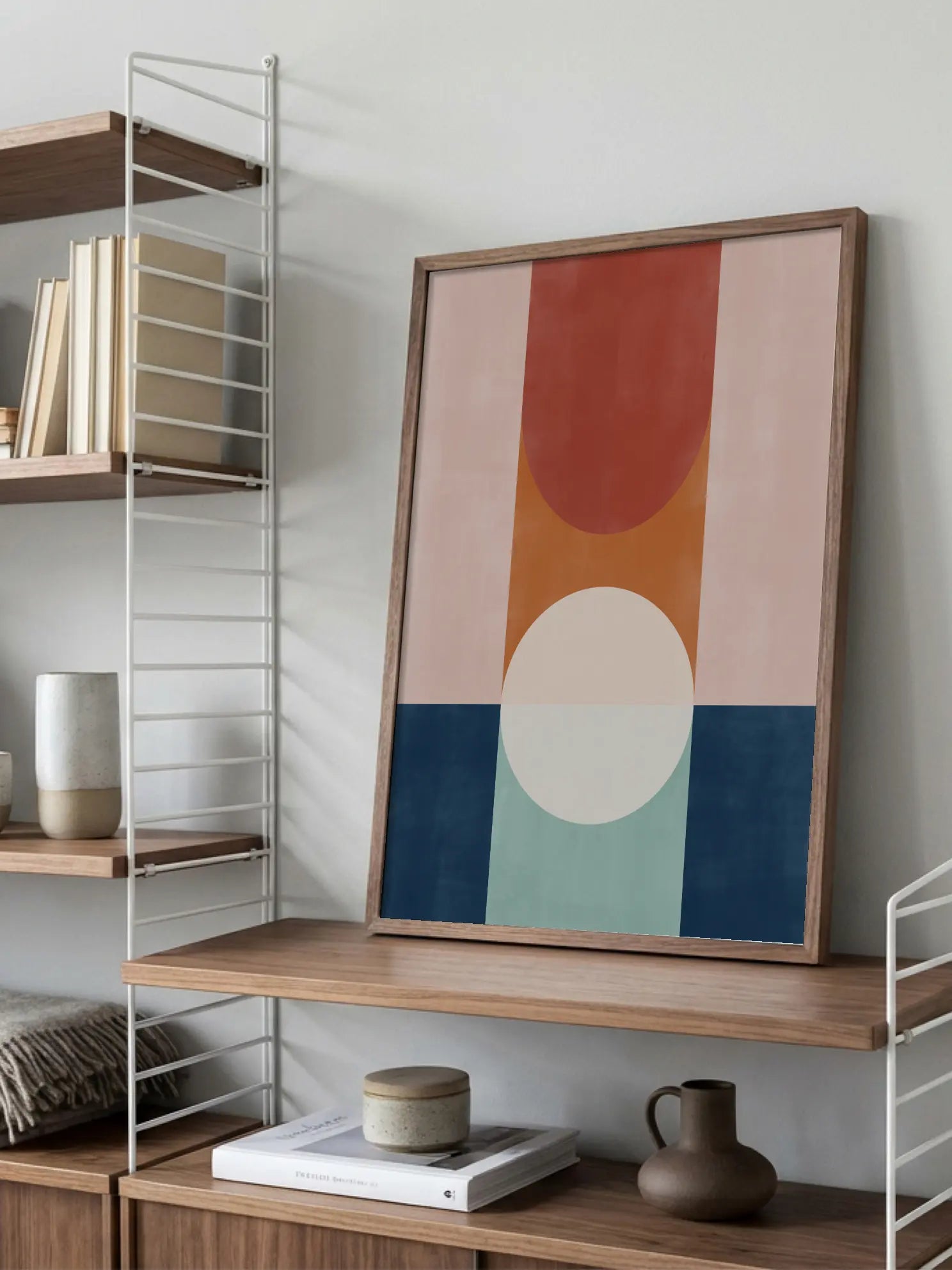 Abstract Design With Geometric Shapes Poster
