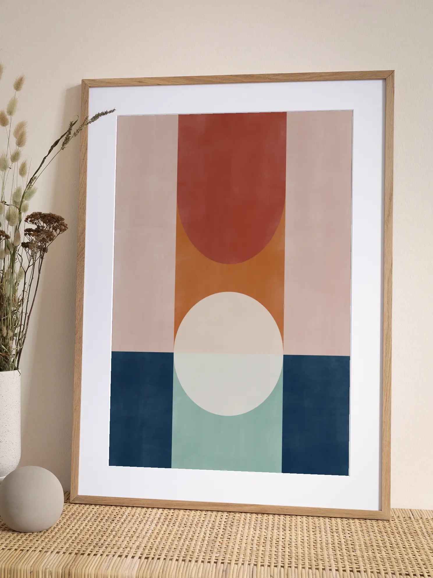 Abstract Design With Geometric Shapes Poster