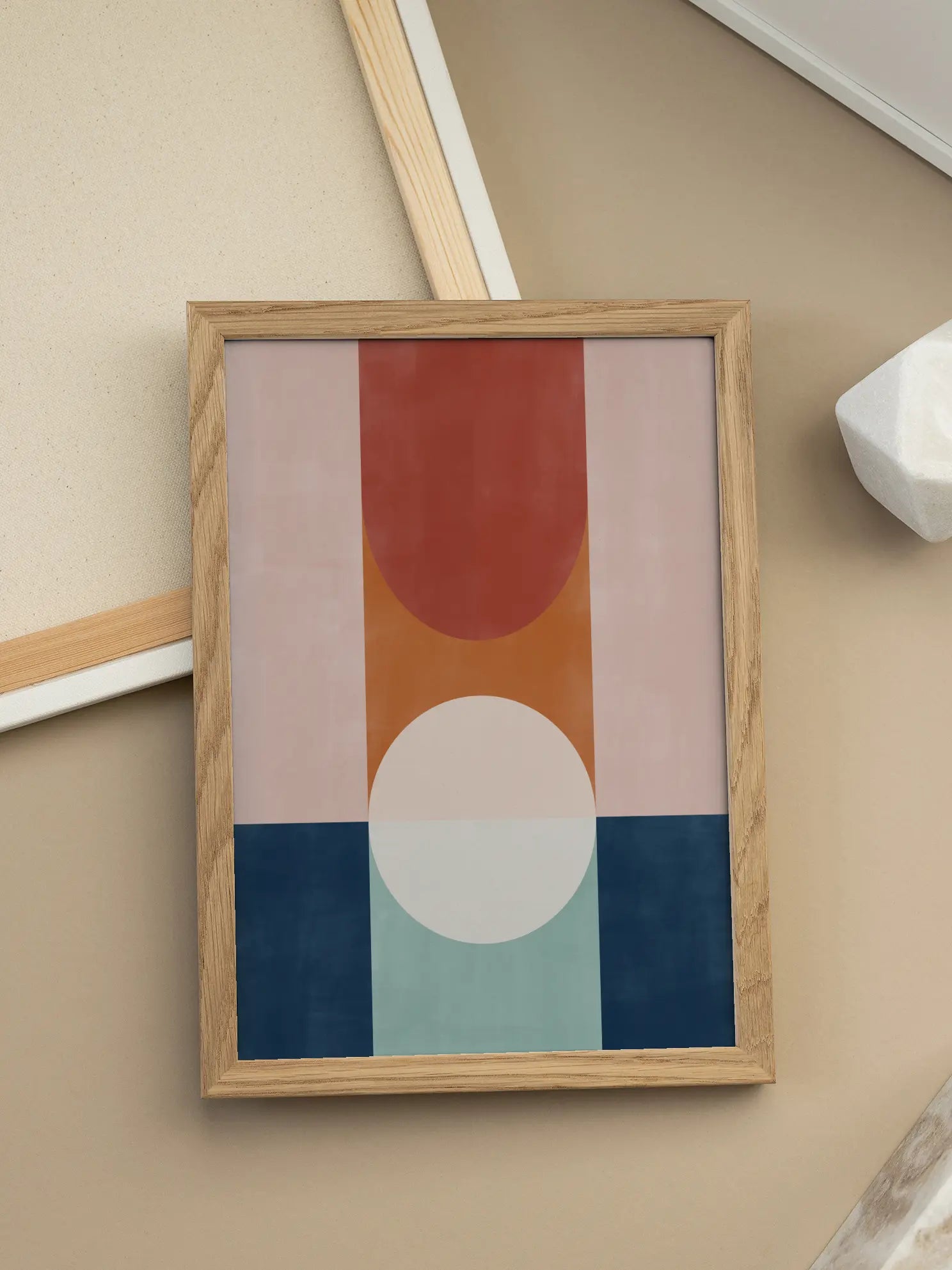 Abstract Design With Geometric Shapes Poster
