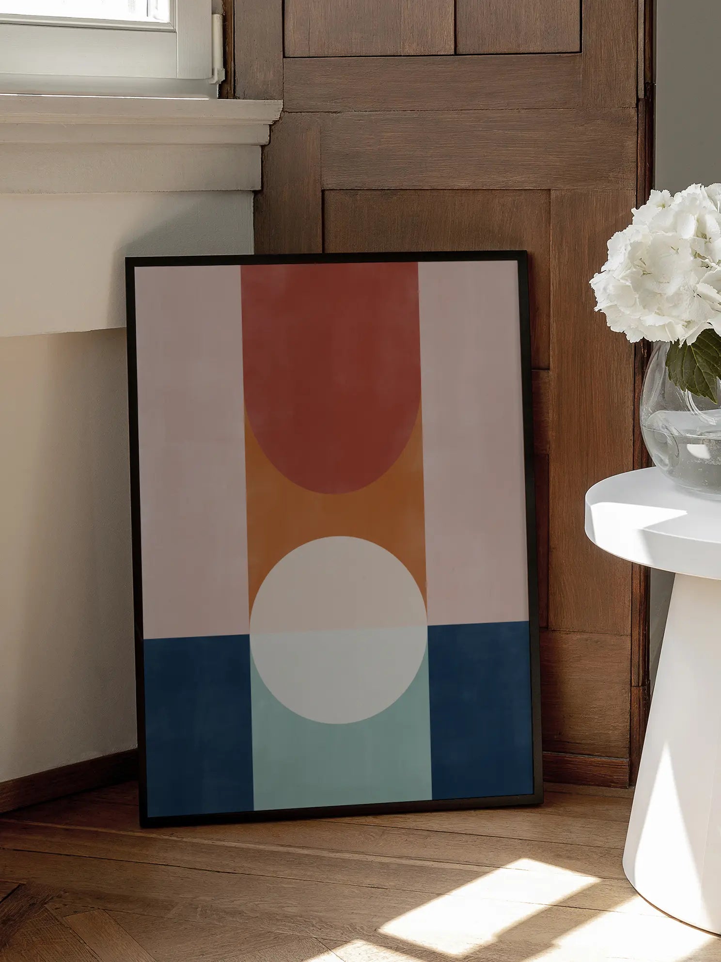 Abstract Design With Geometric Shapes Poster