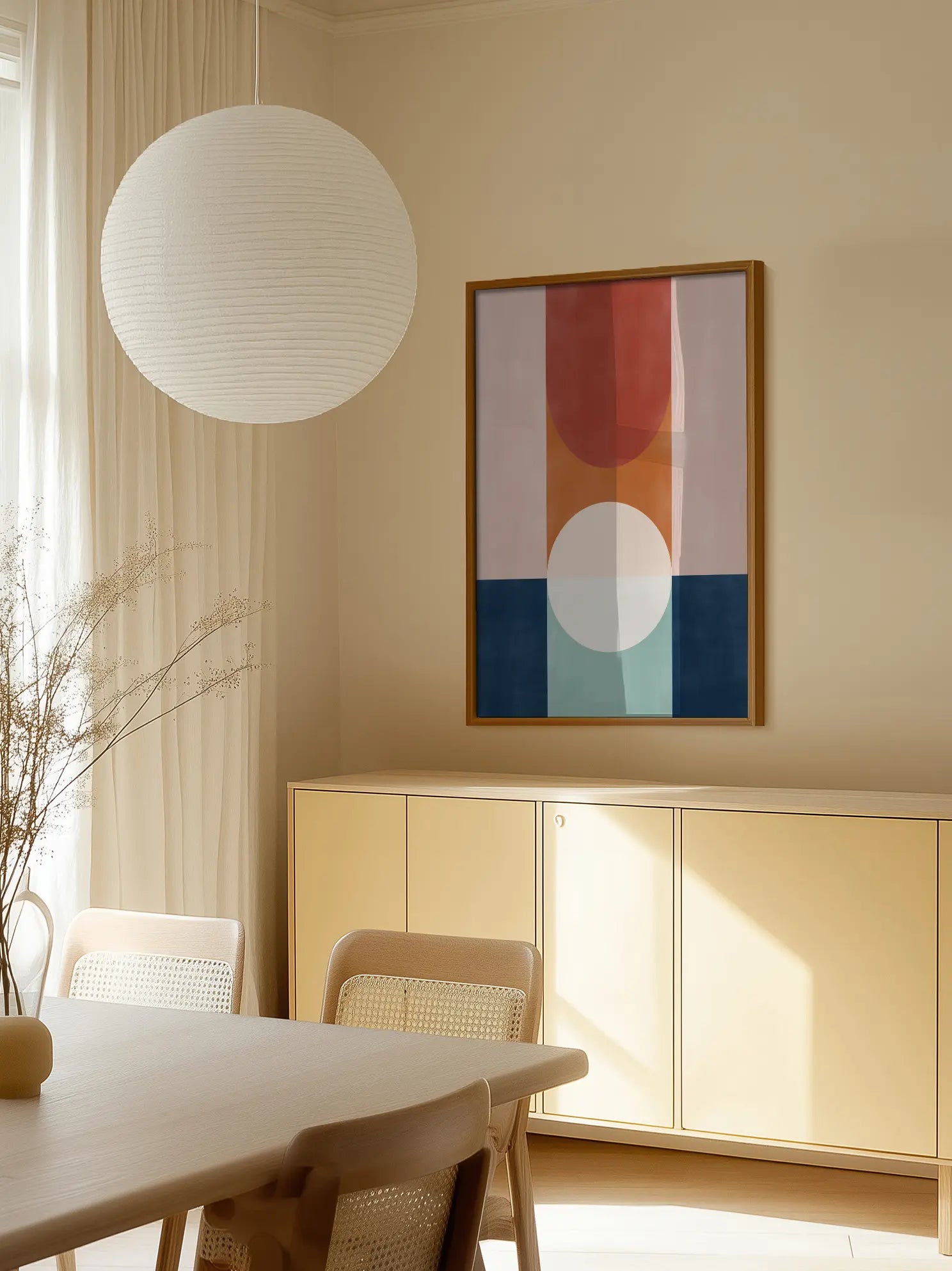 Abstract Design With Geometric Shapes Poster