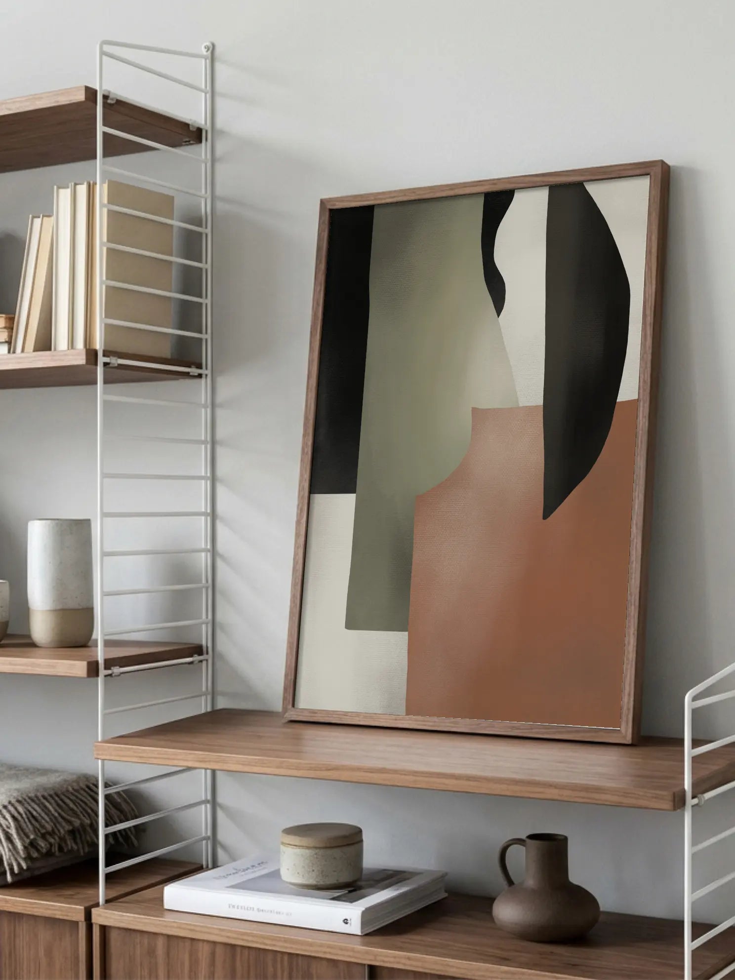 Abstract Earthy Tones No1 Poster