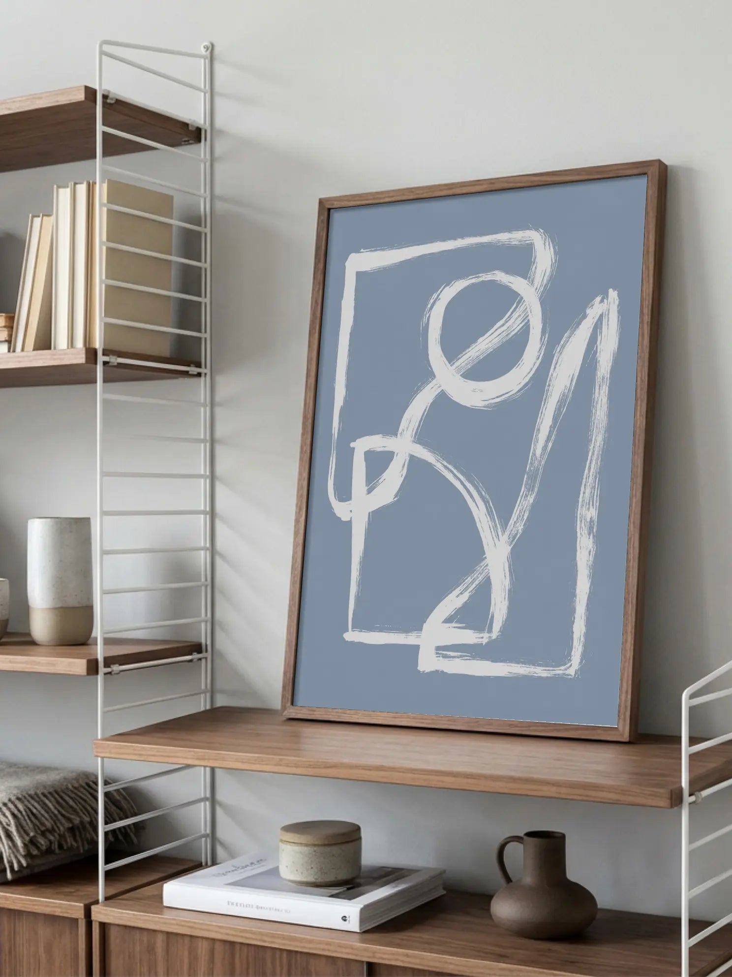 Abstract Figure in Blue Poster