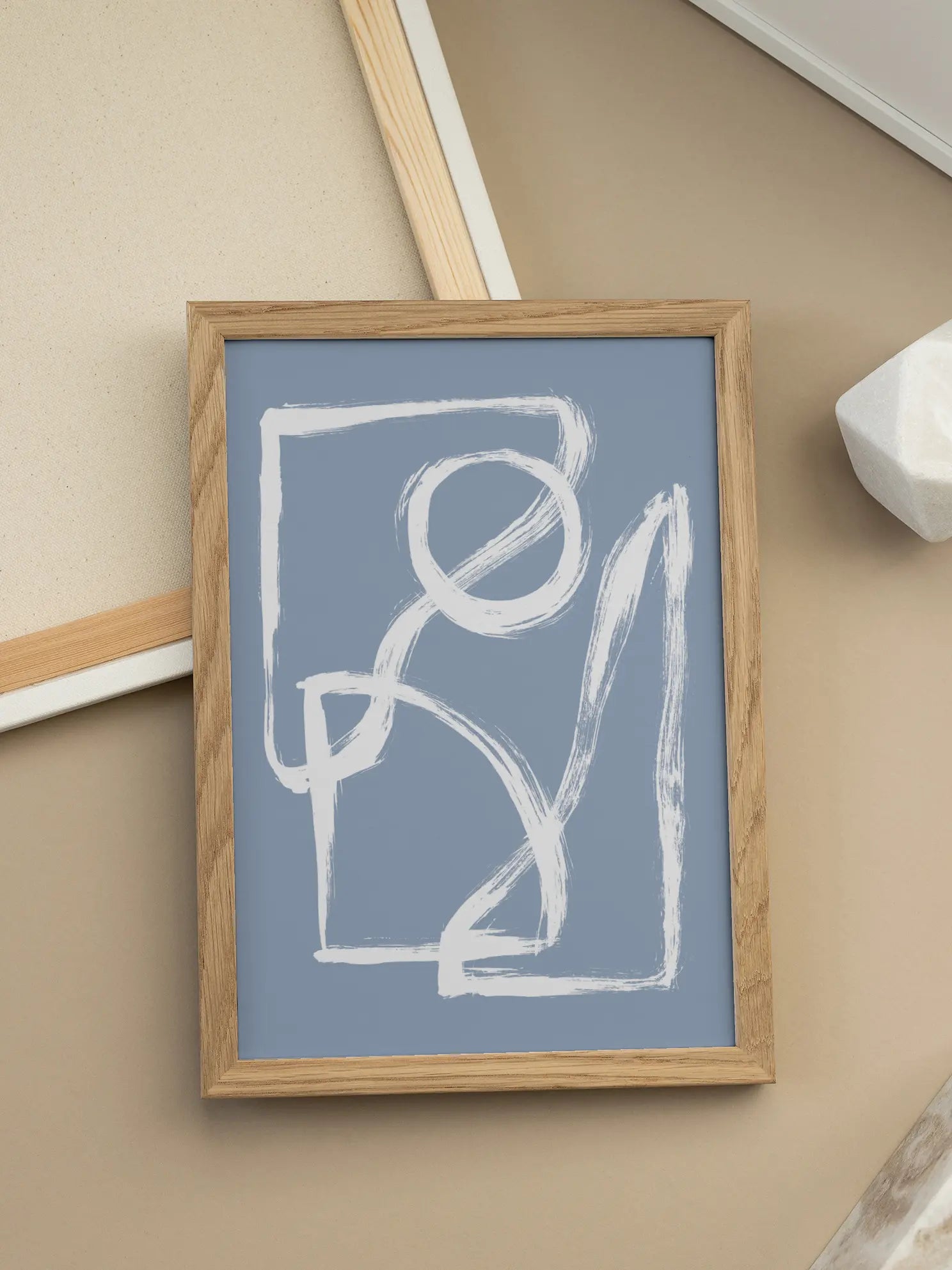 Abstract Figure in Blue Poster