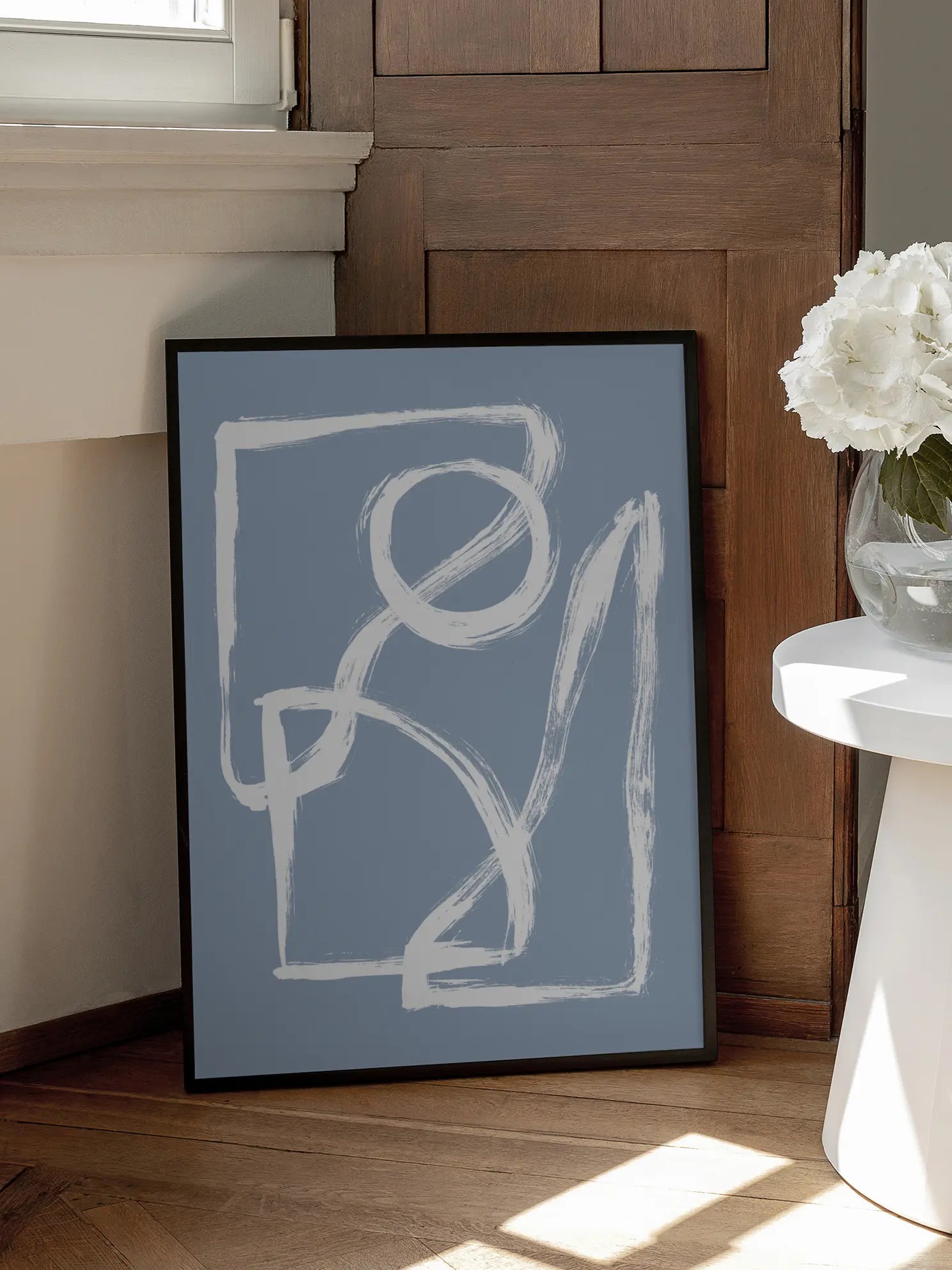 Abstract Figure in Blue Poster