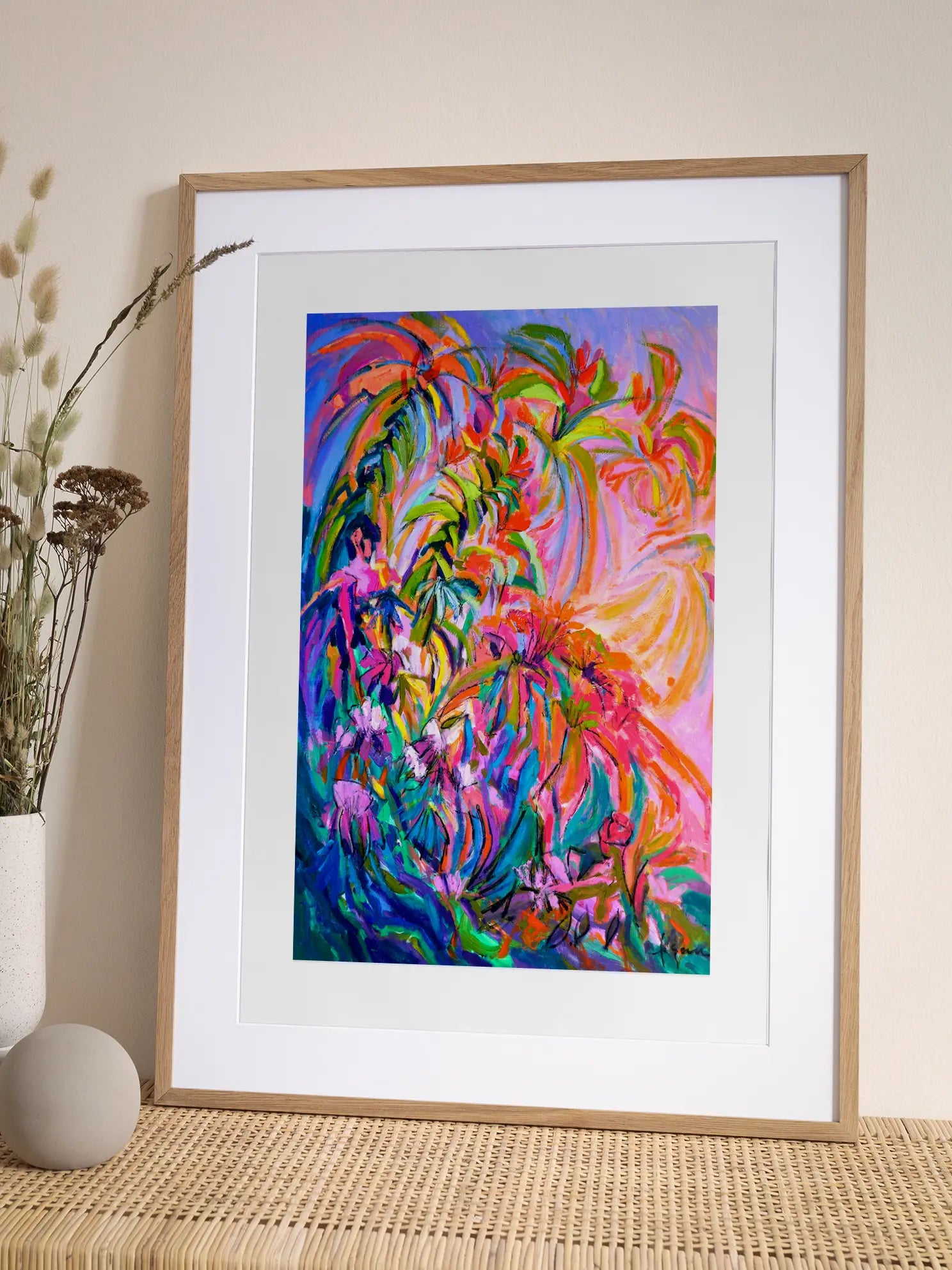 Abstract Floral Painting Poster