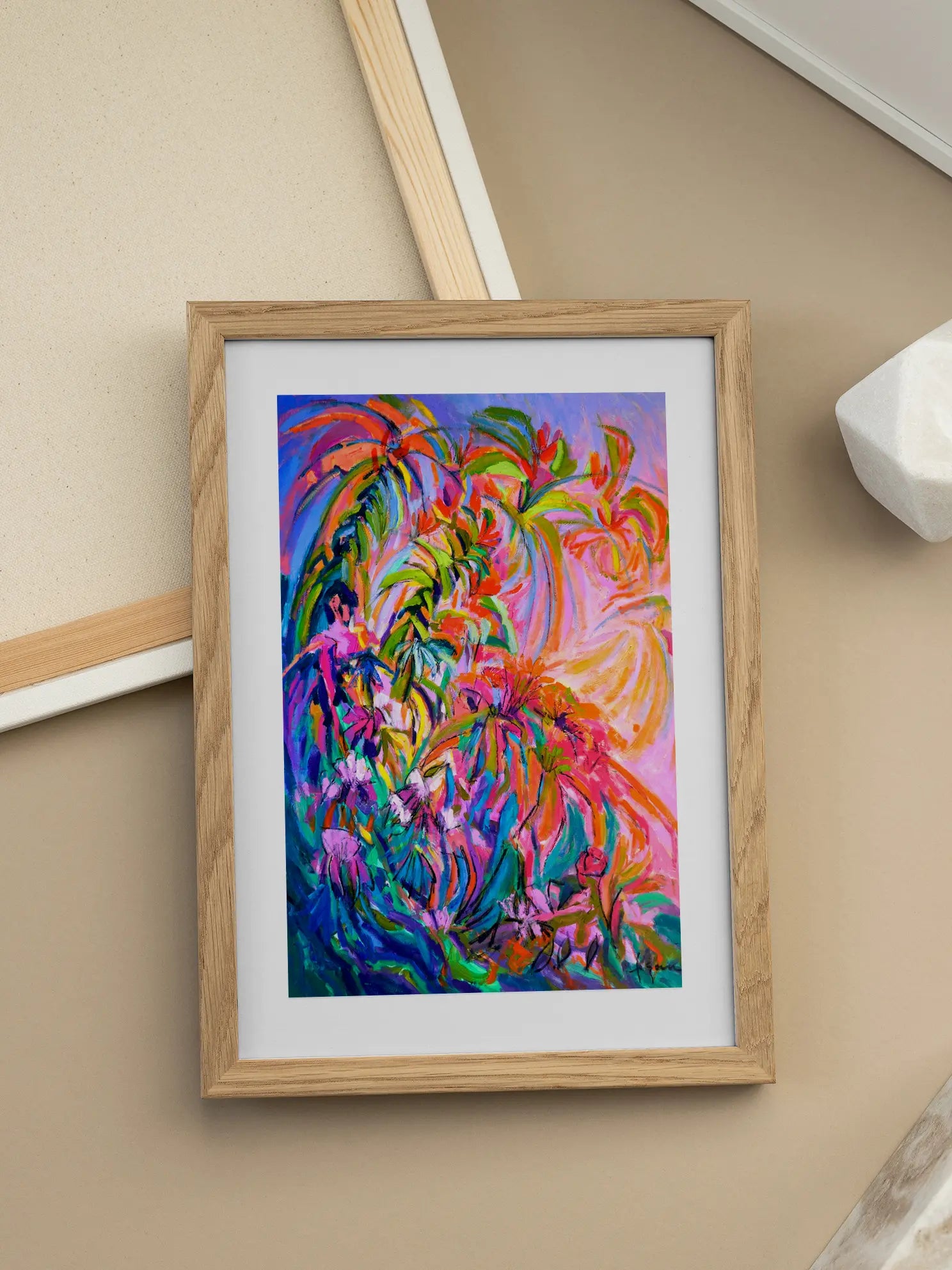 Abstract Floral Painting Poster
