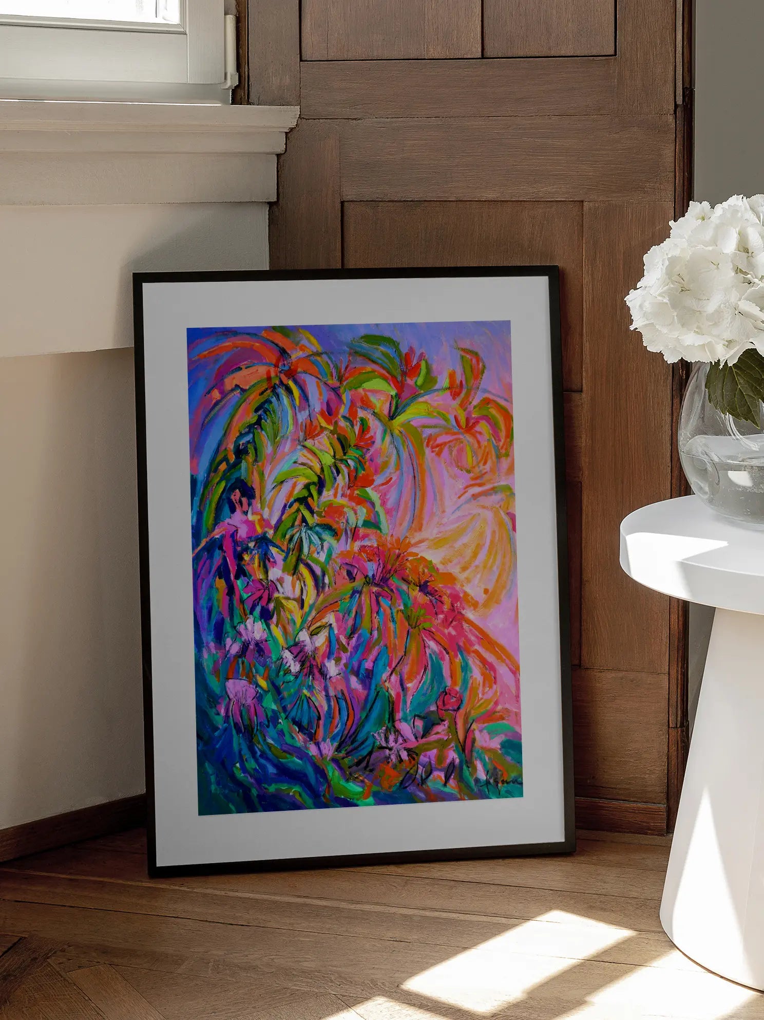 Abstract Floral Painting Poster