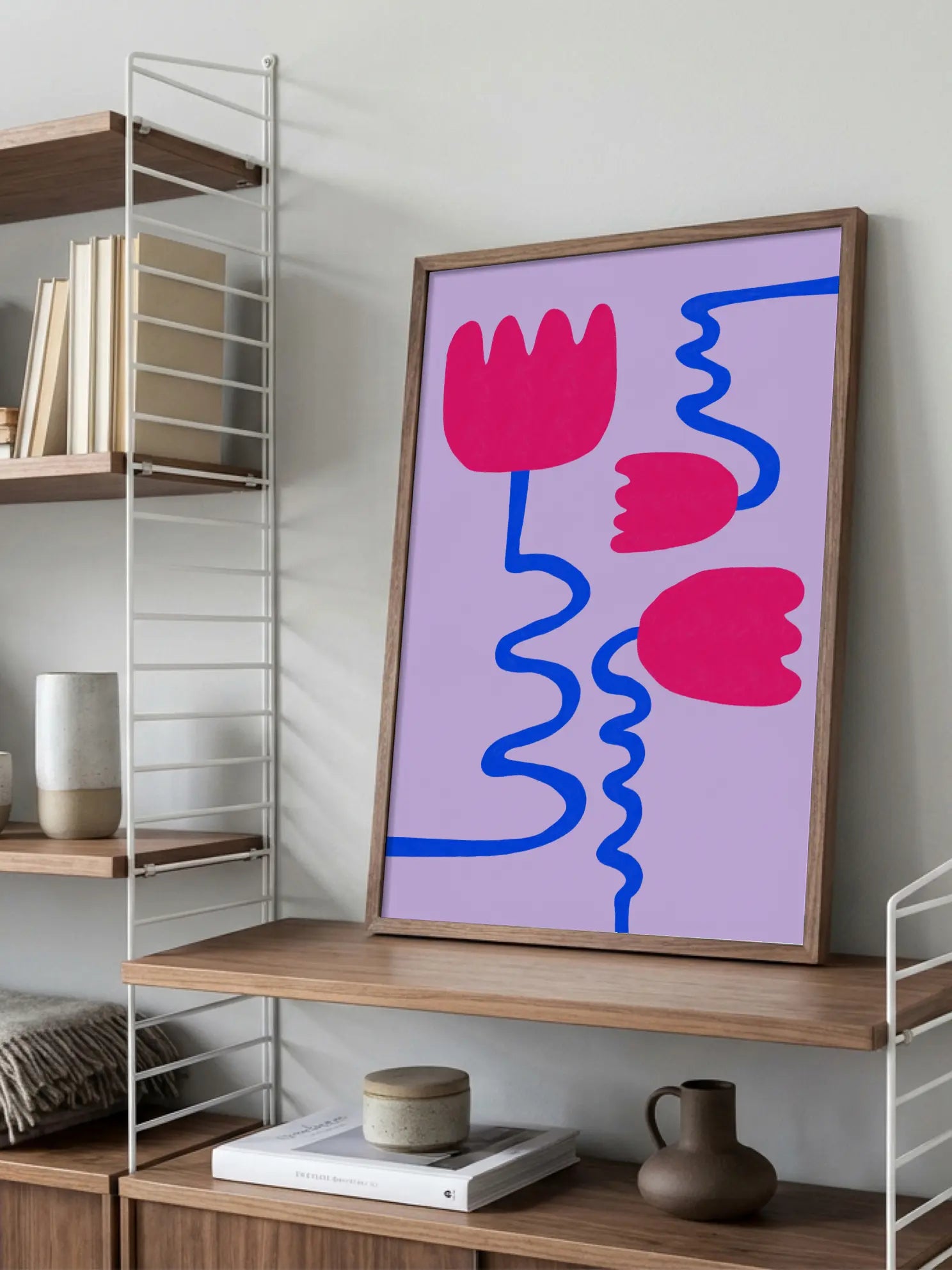 Abstract Flowers Poster