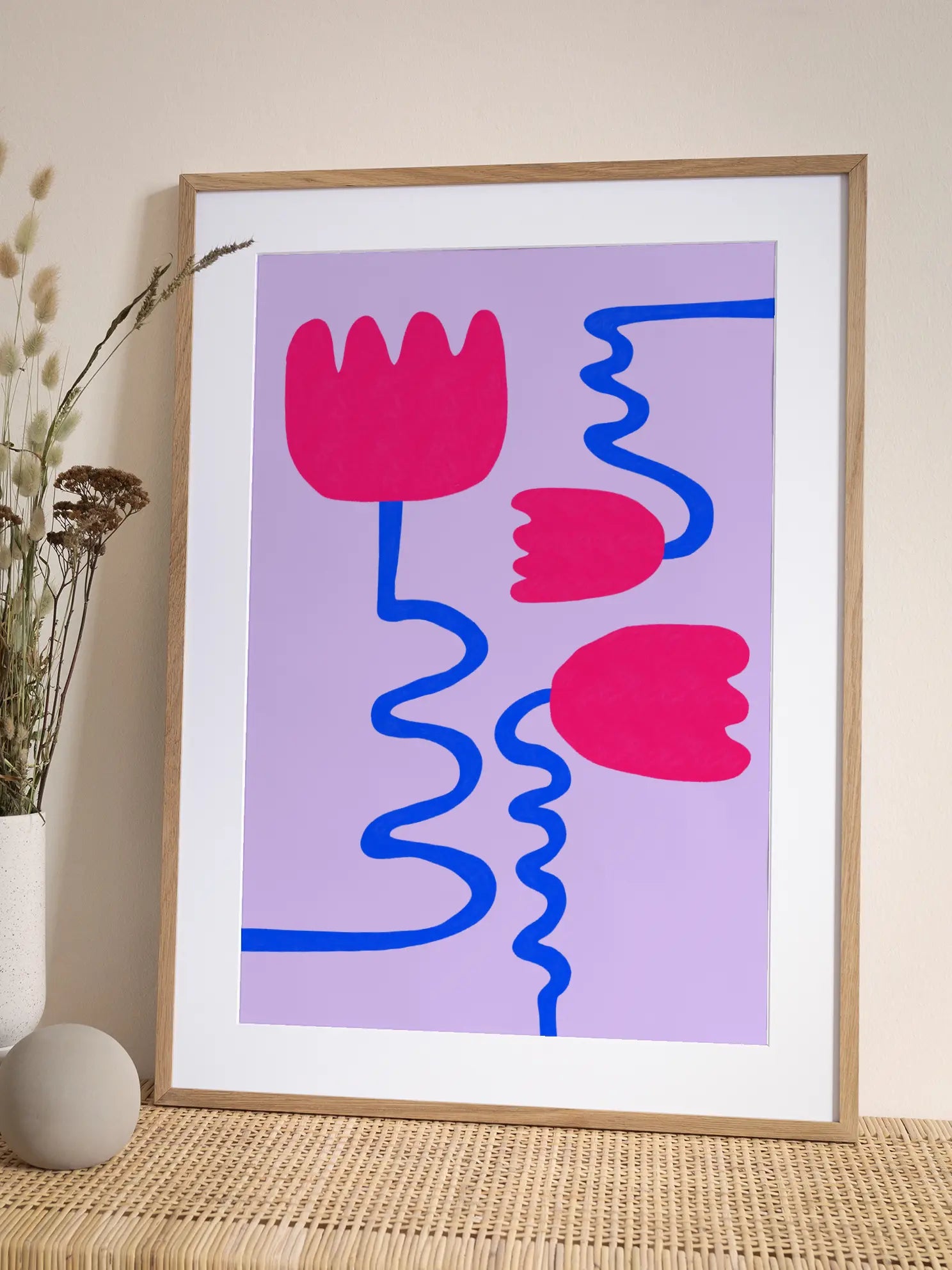 Abstract Flowers Poster