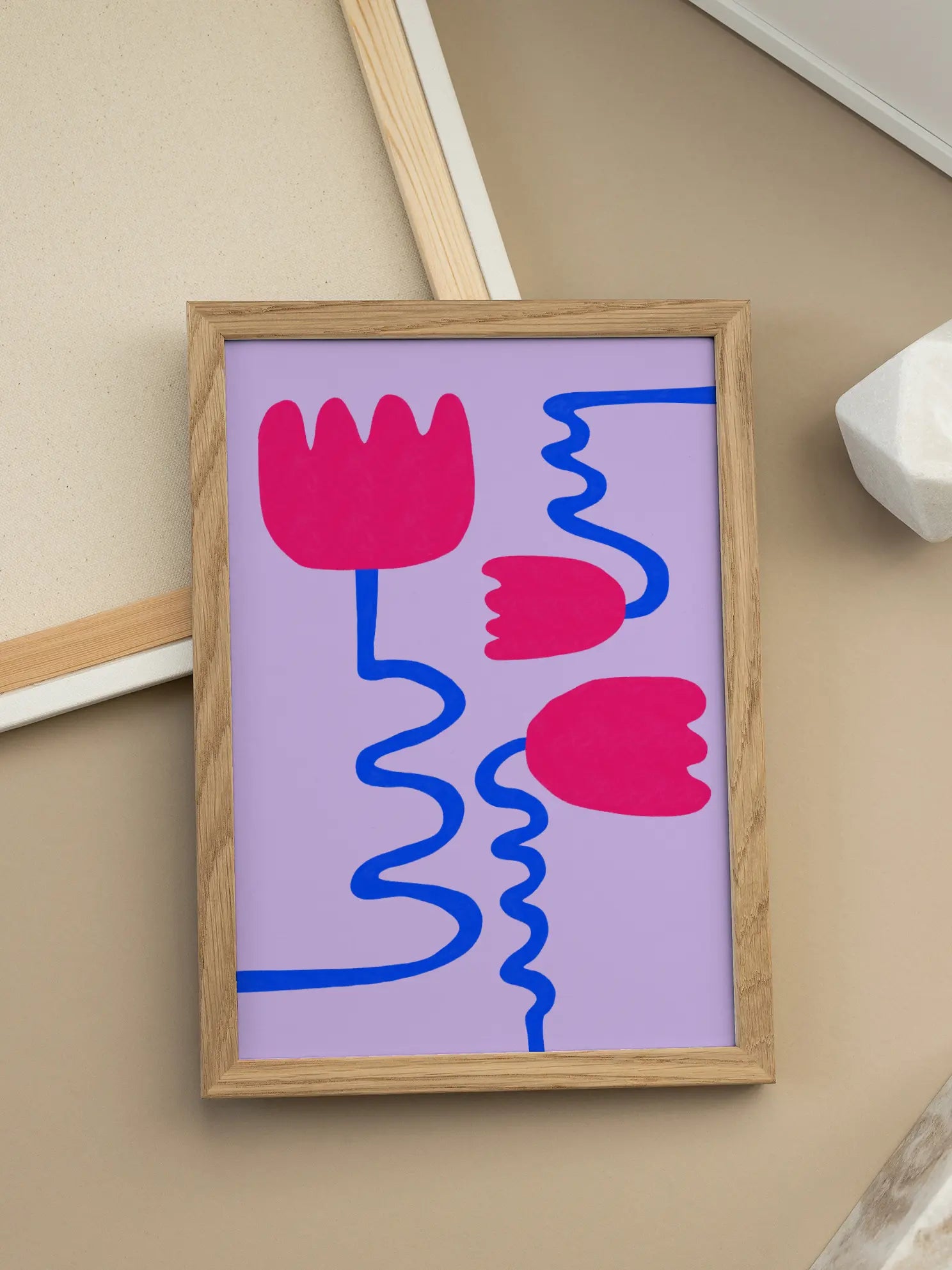 Abstract Flowers Poster