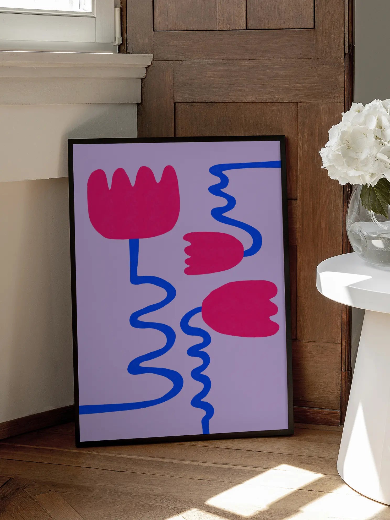 Abstract Flowers Poster
