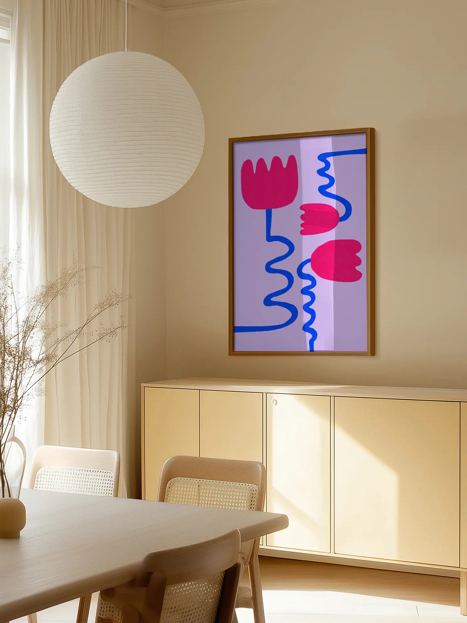 Abstract Flowers Poster