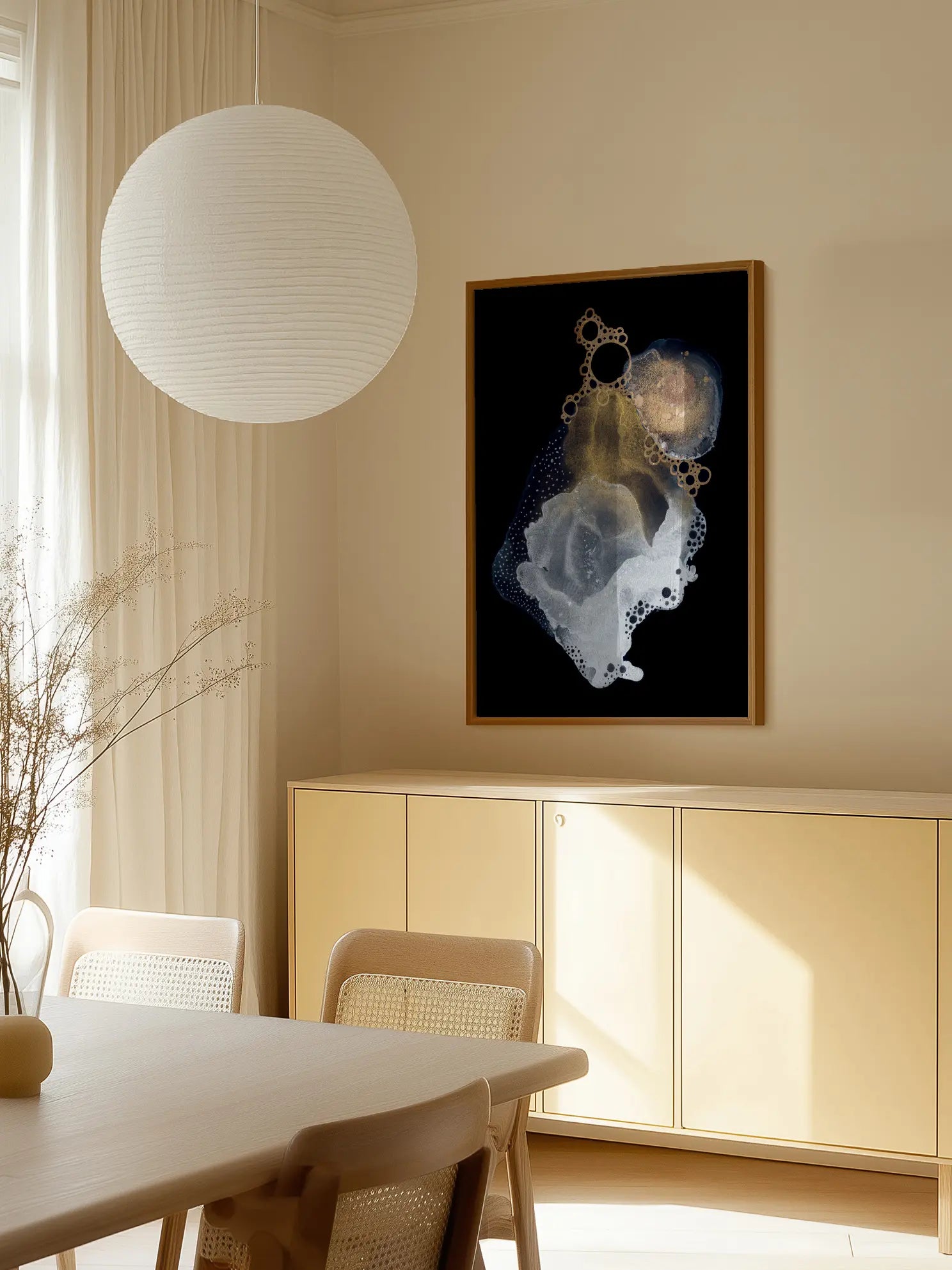 Abstract Gold and Silver Poster