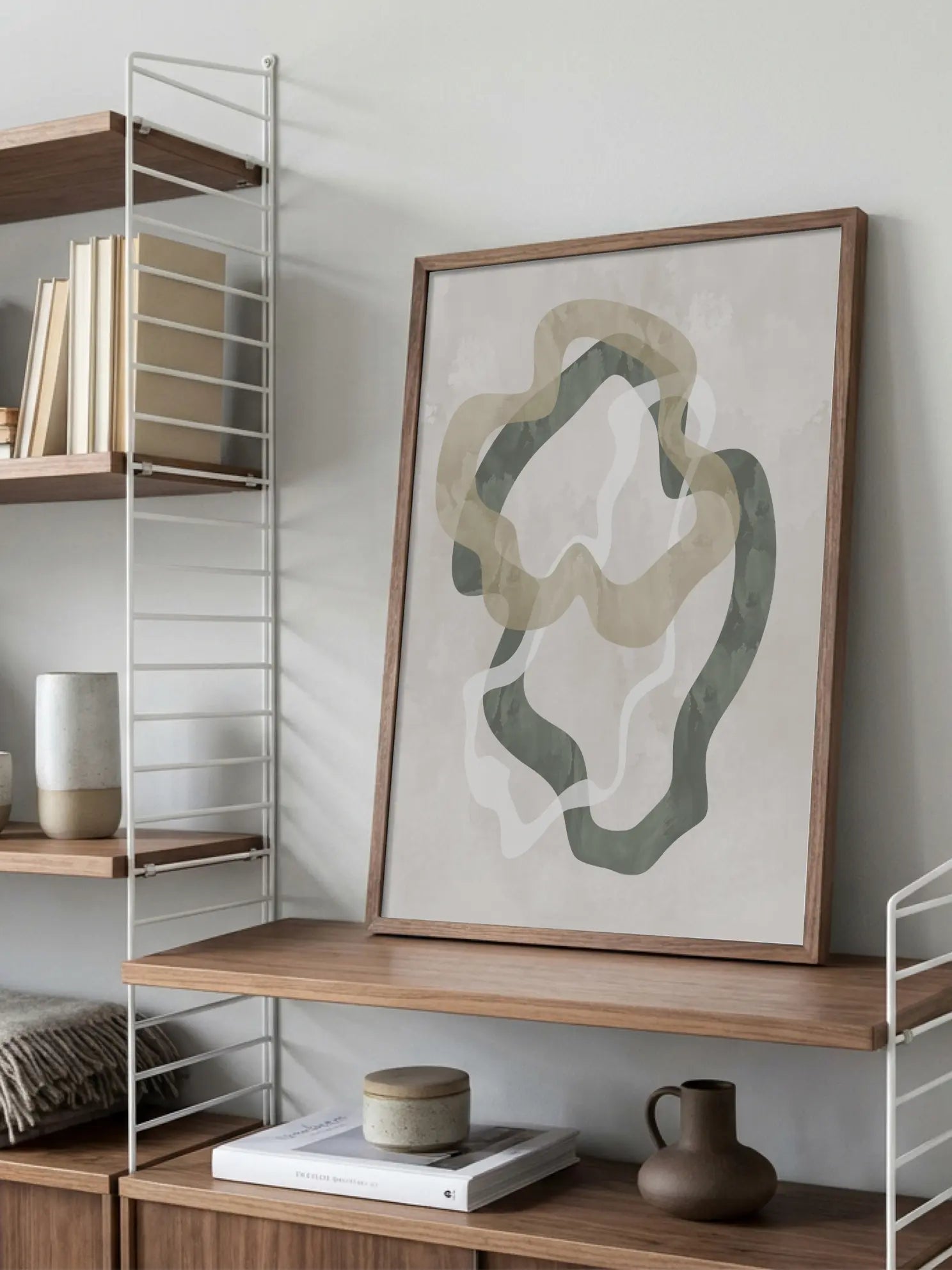 Abstract Green Forms Poster