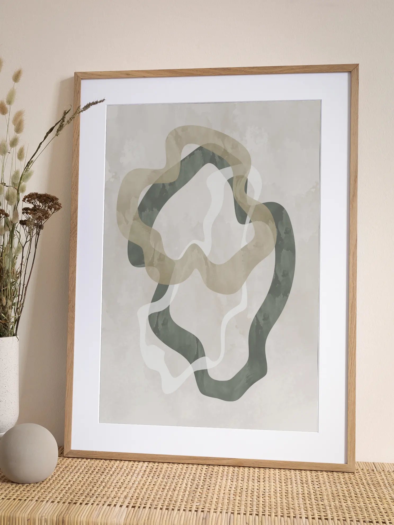 Abstract Green Forms Poster