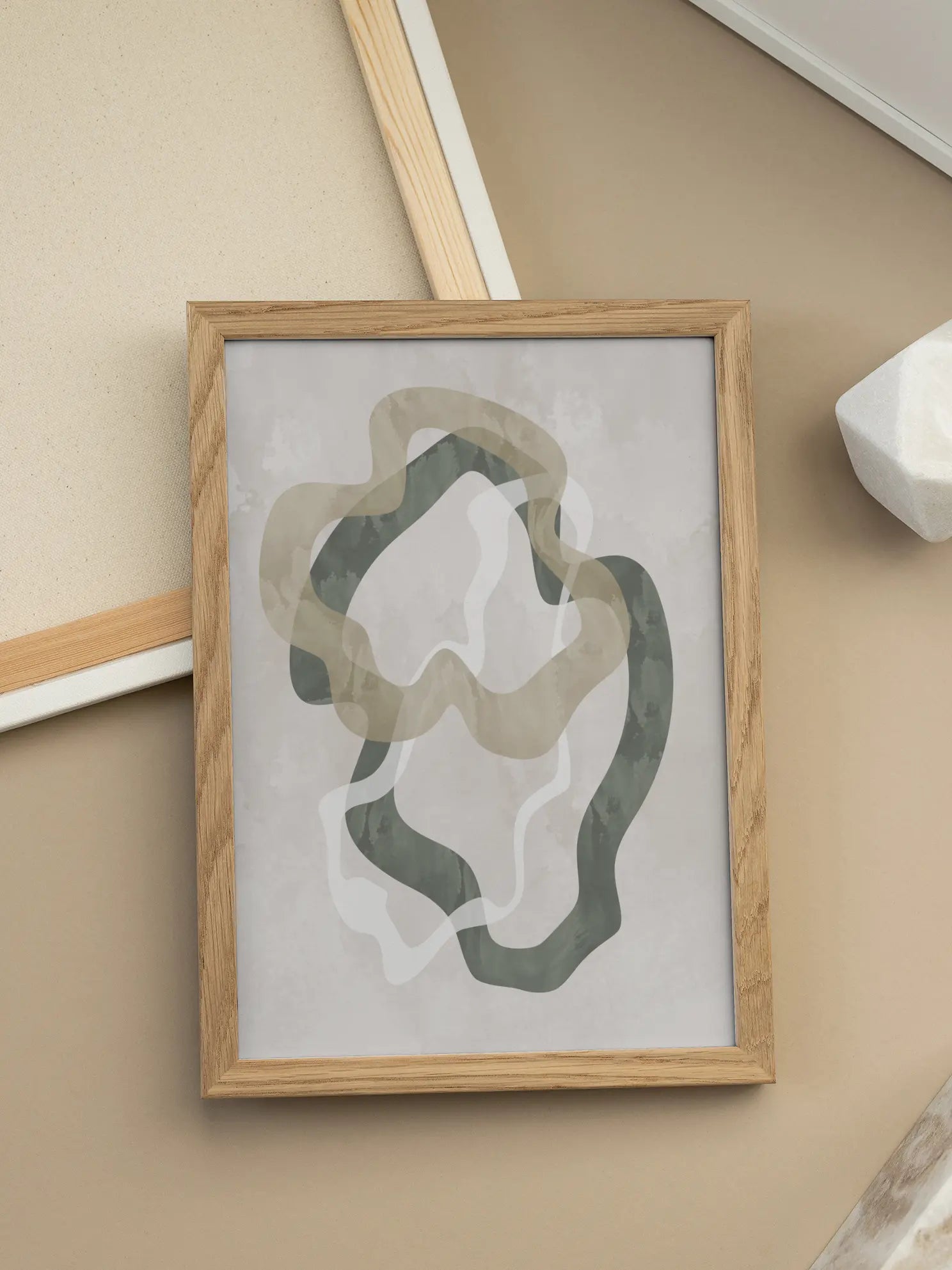Abstract Green Forms Poster