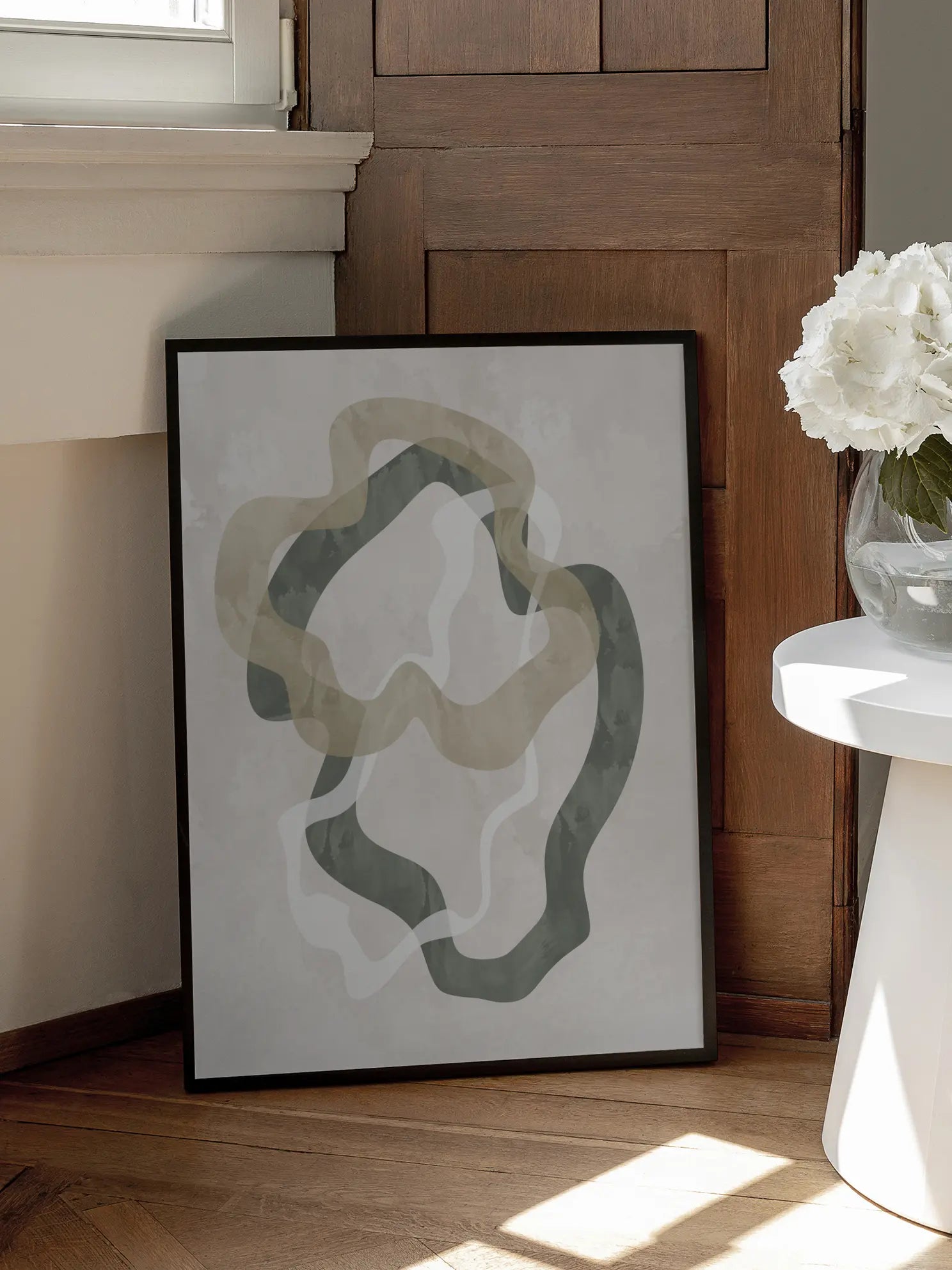 Abstract Green Forms Poster