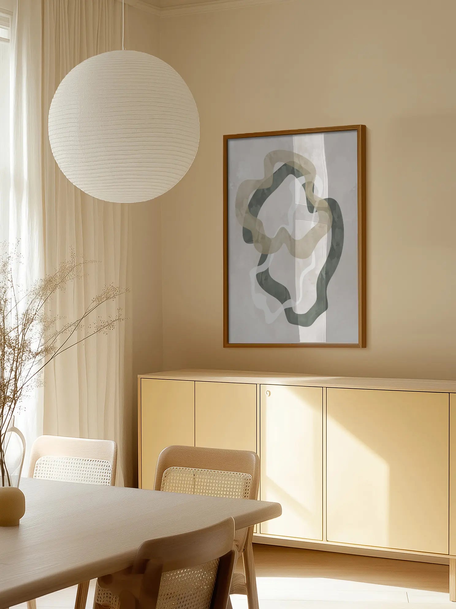 Abstract Green Forms Poster
