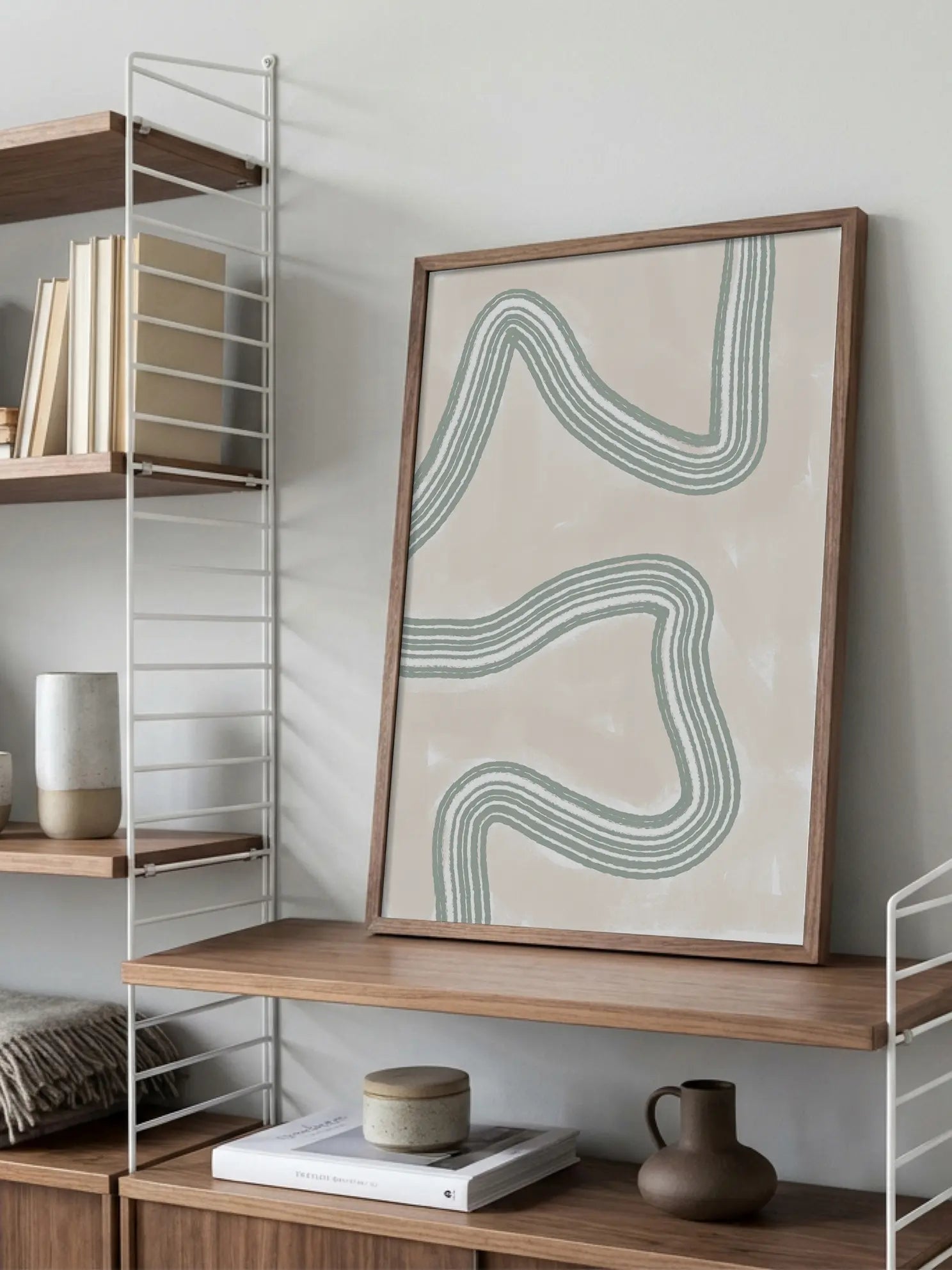 Abstract Green Lines Poster