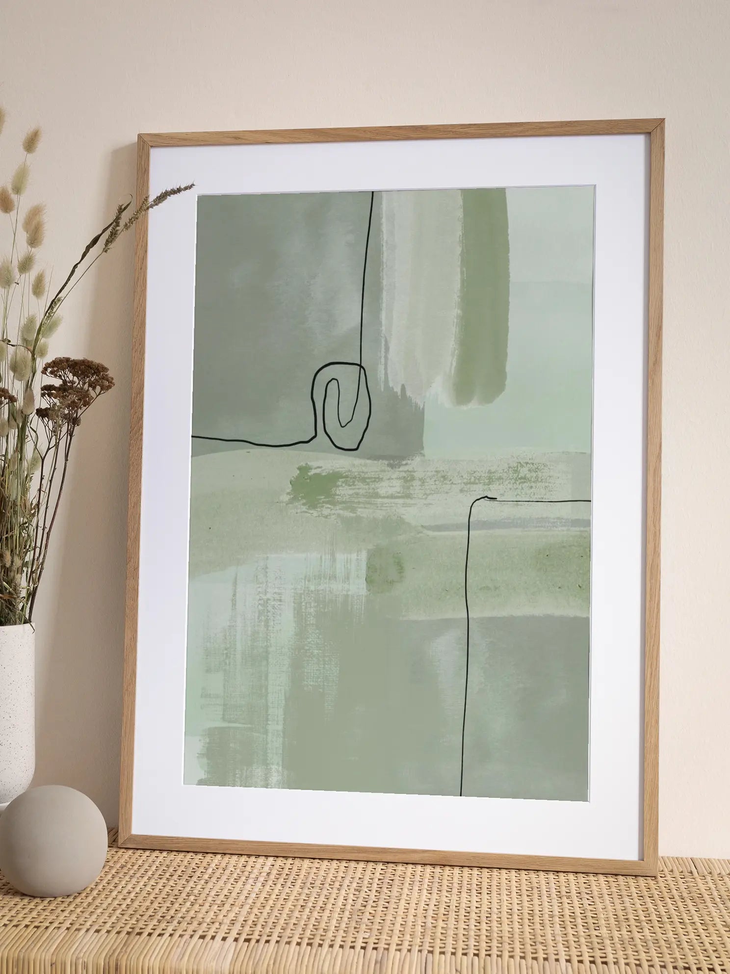 Abstract Green Watercolor Poster