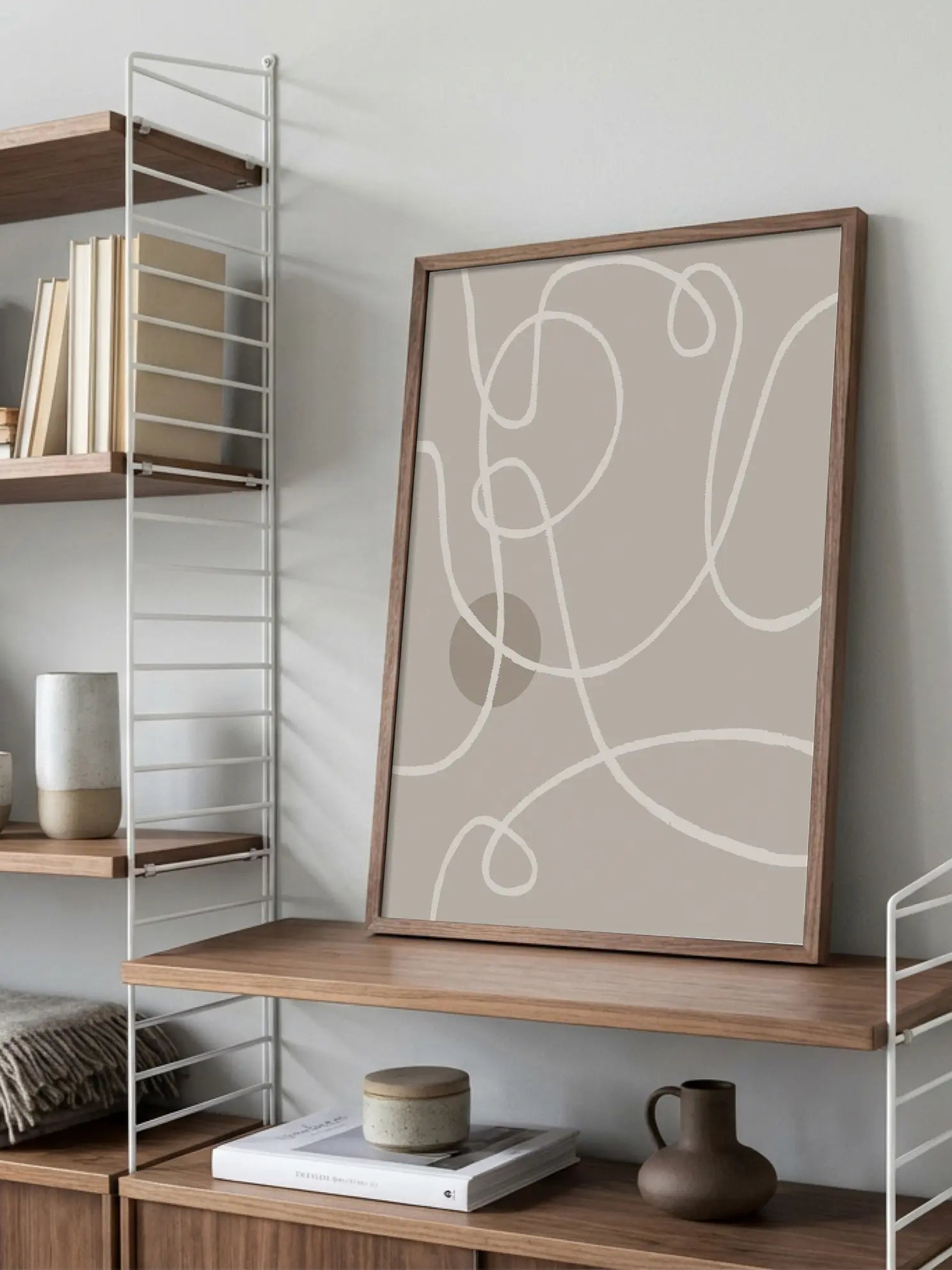 Abstract Grey Circle Poster