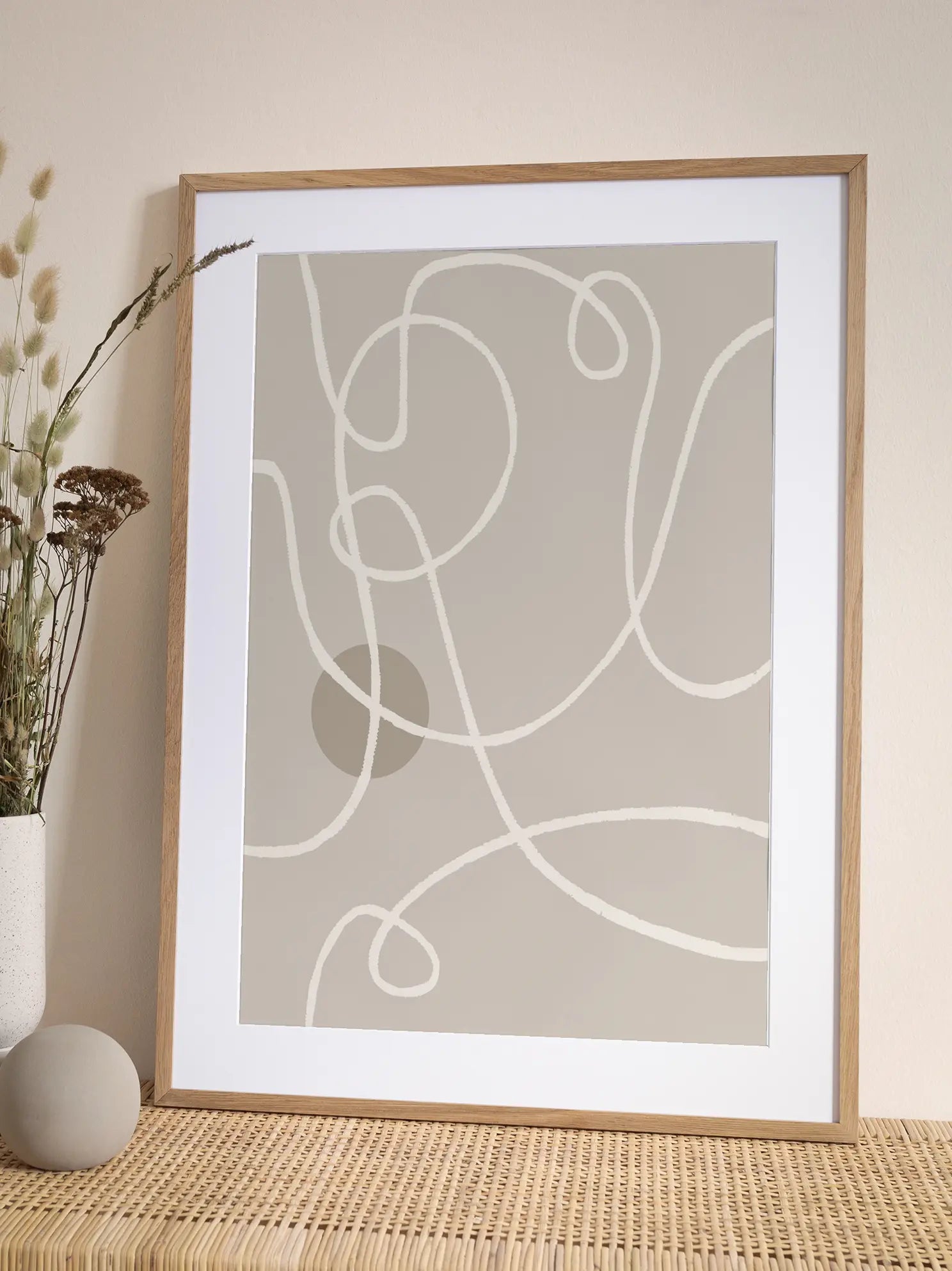 Abstract Grey Circle Poster