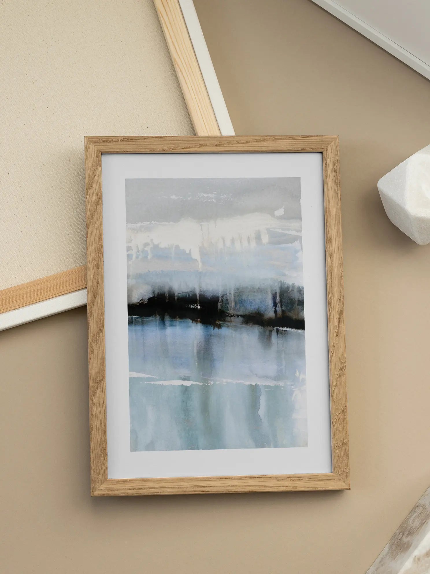 Abstract Lake Poster