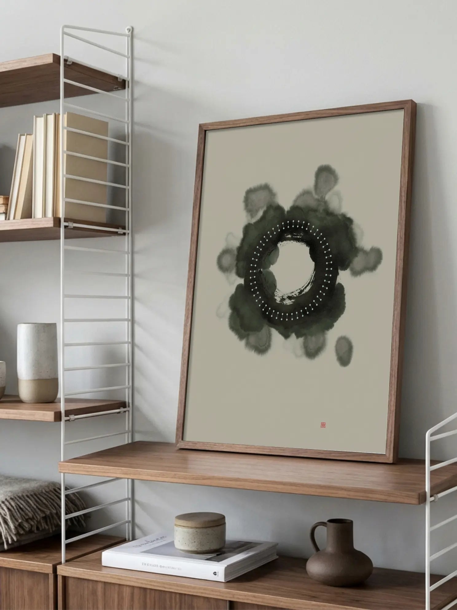 Abstract Monocolor Ink No1 Poster