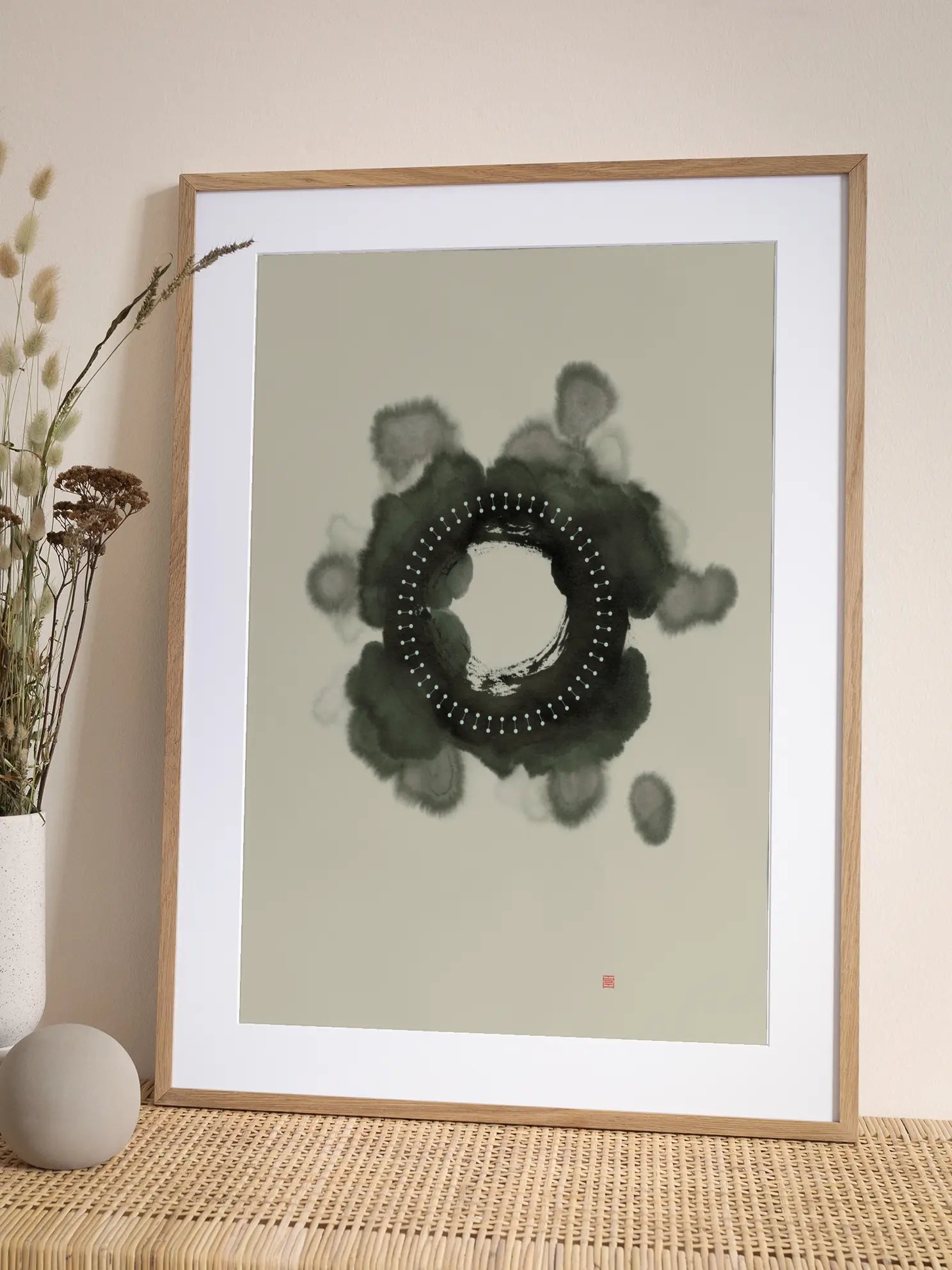 Abstract Monocolor Ink No1 Poster