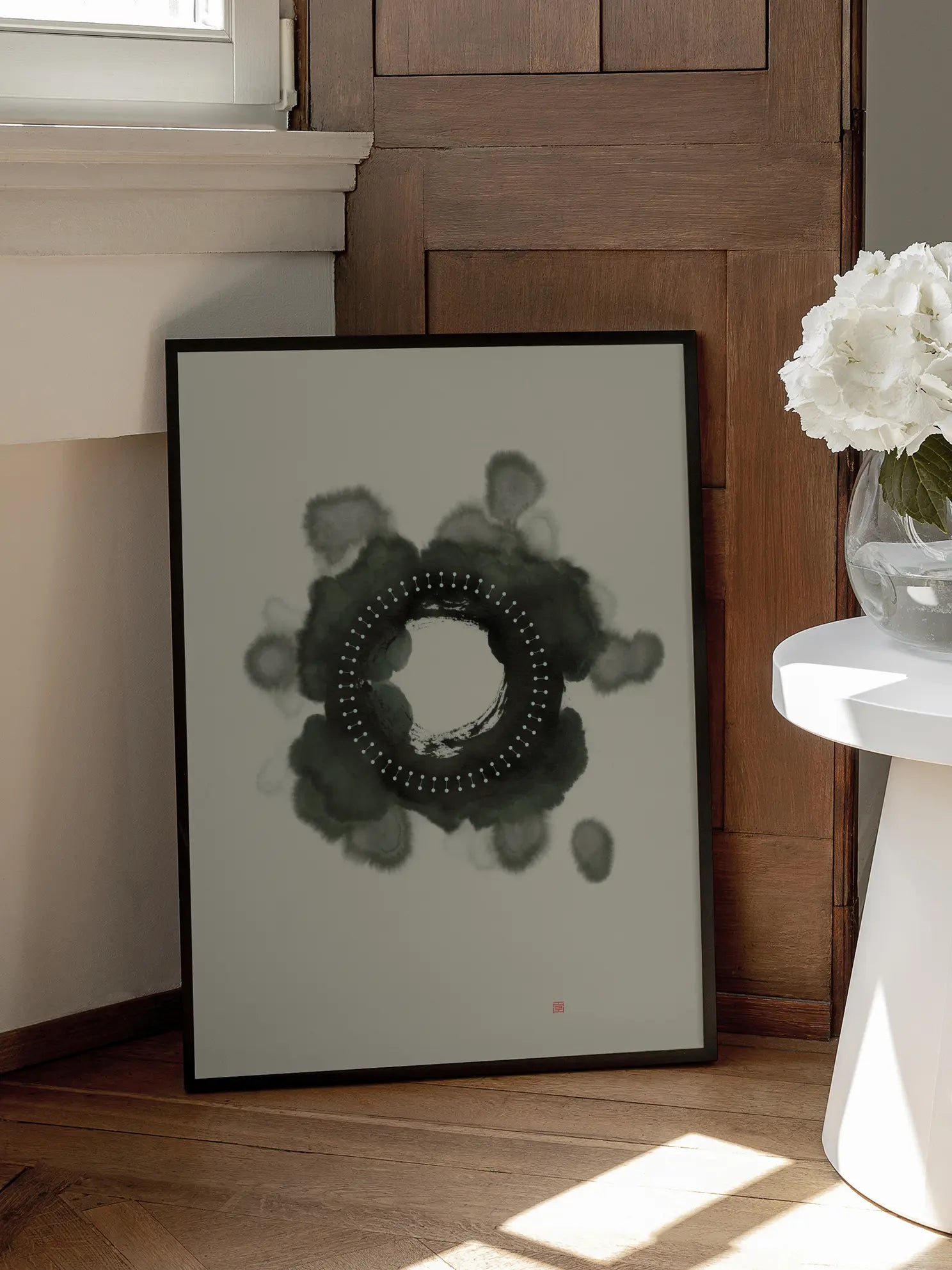 Abstract Monocolor Ink No1 Poster
