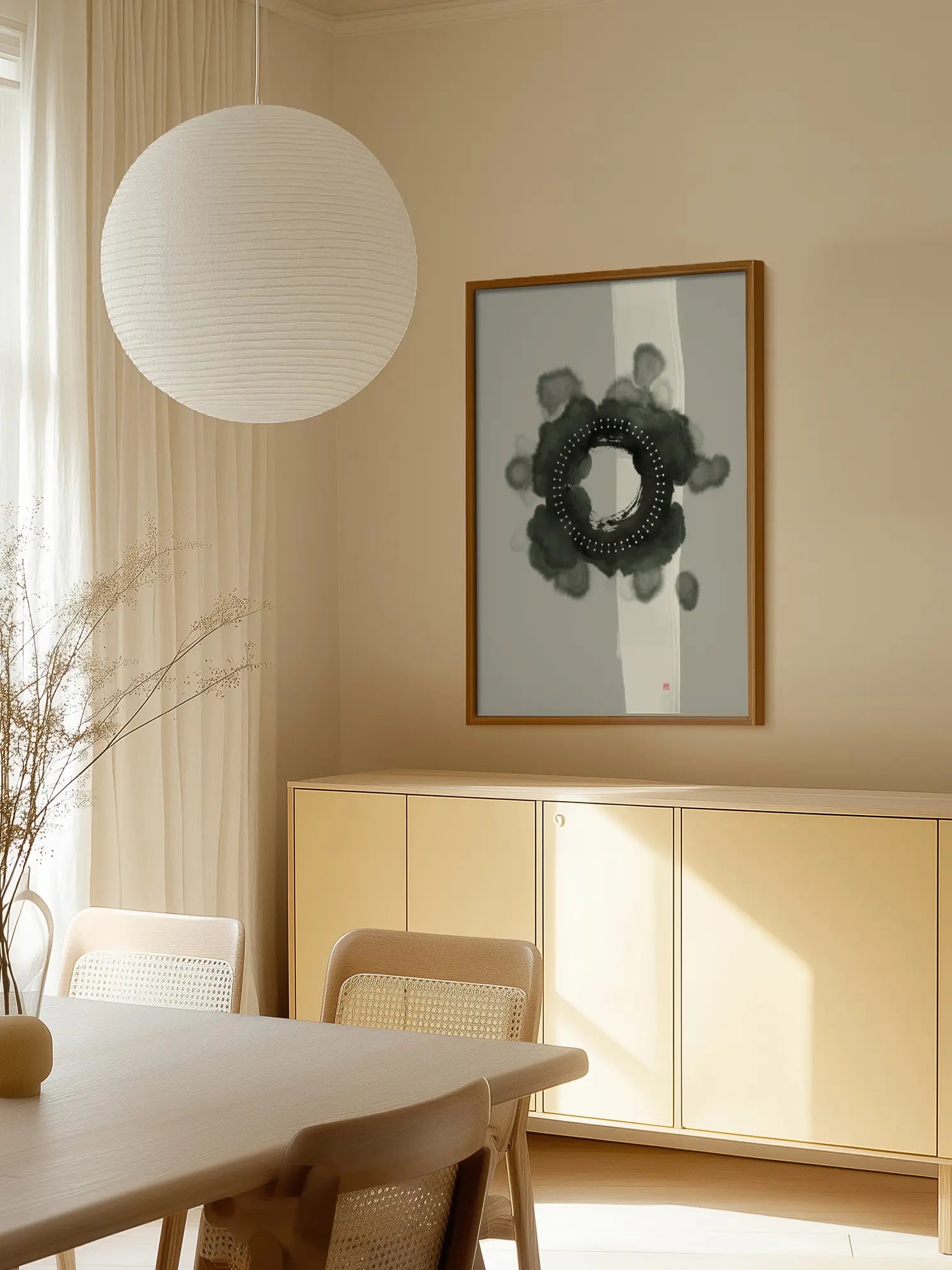 Abstract Monocolor Ink No1 Poster