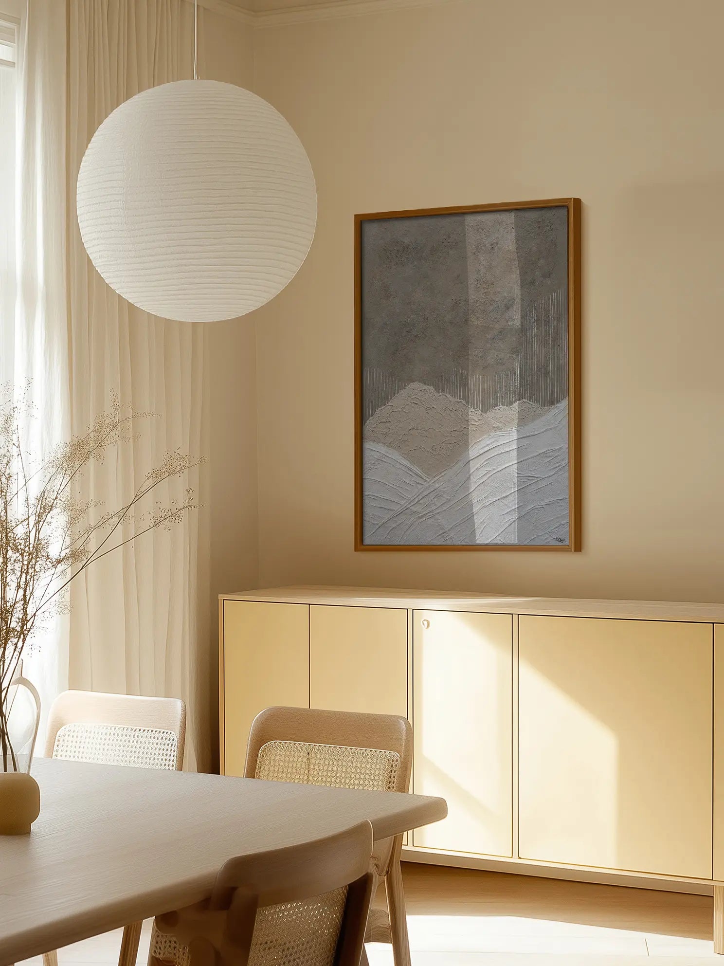 Abstract Mountain Landscape Poster