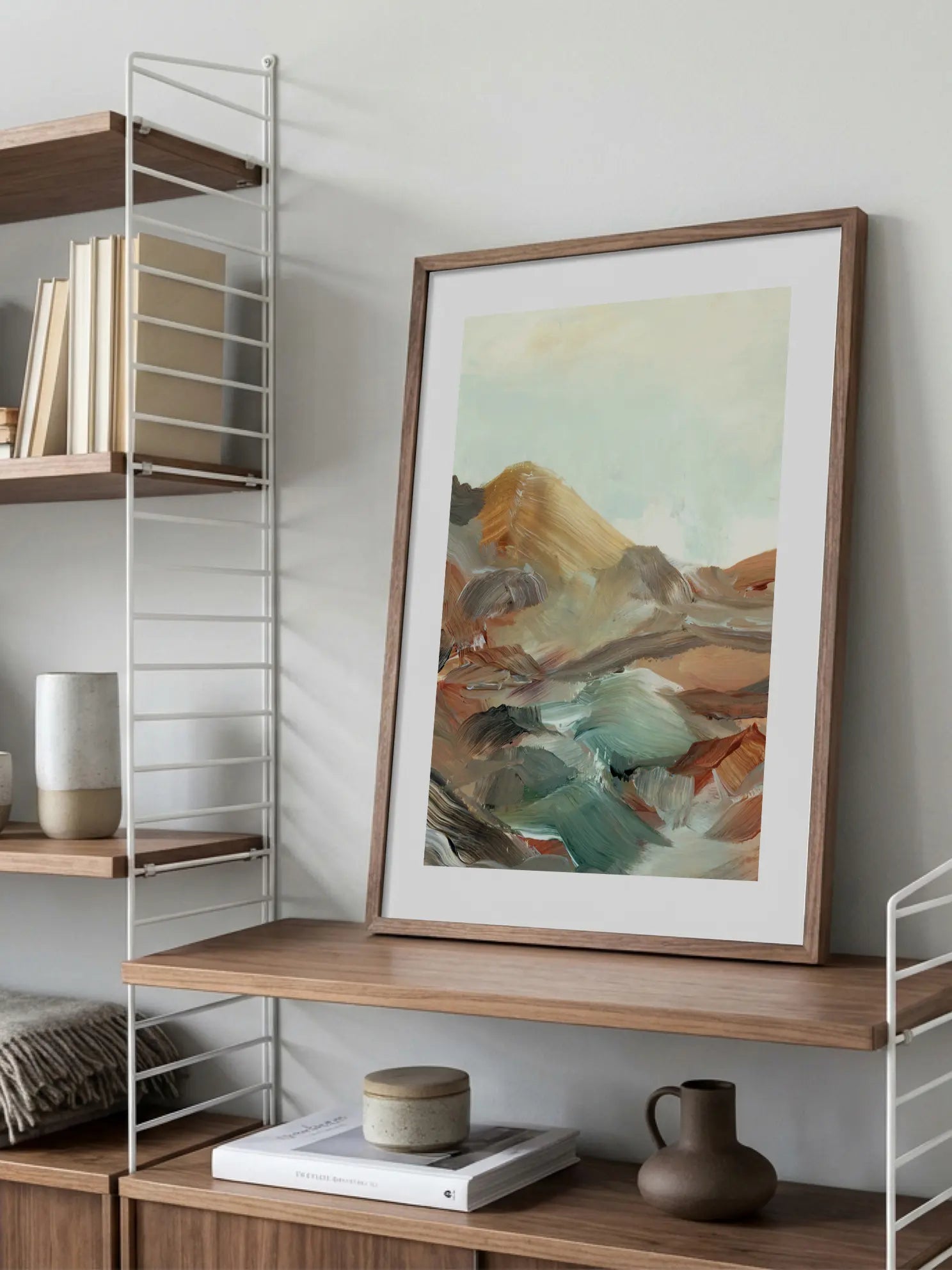 Abstract Mountain View Poster
