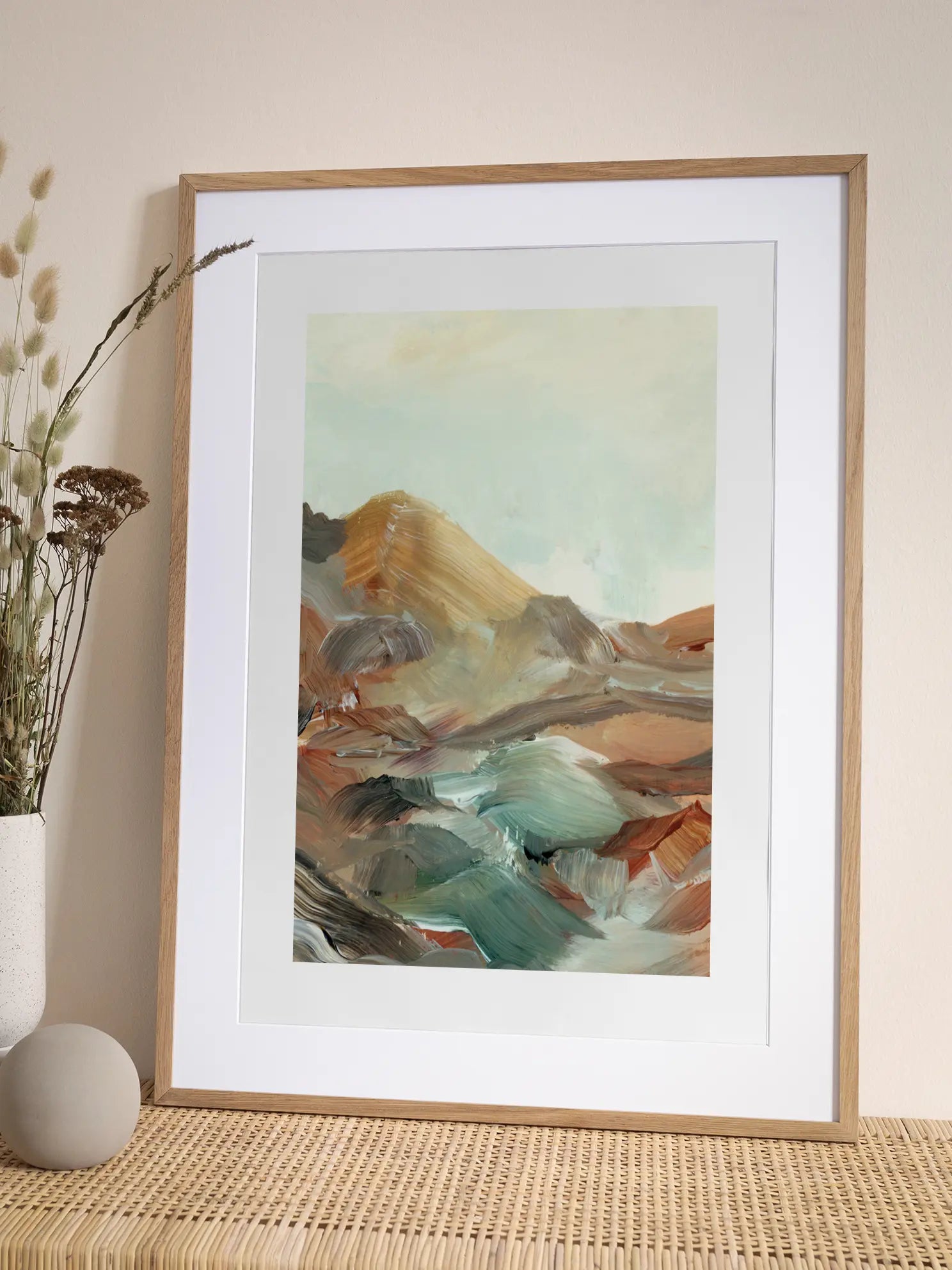 Abstract Mountain View Poster