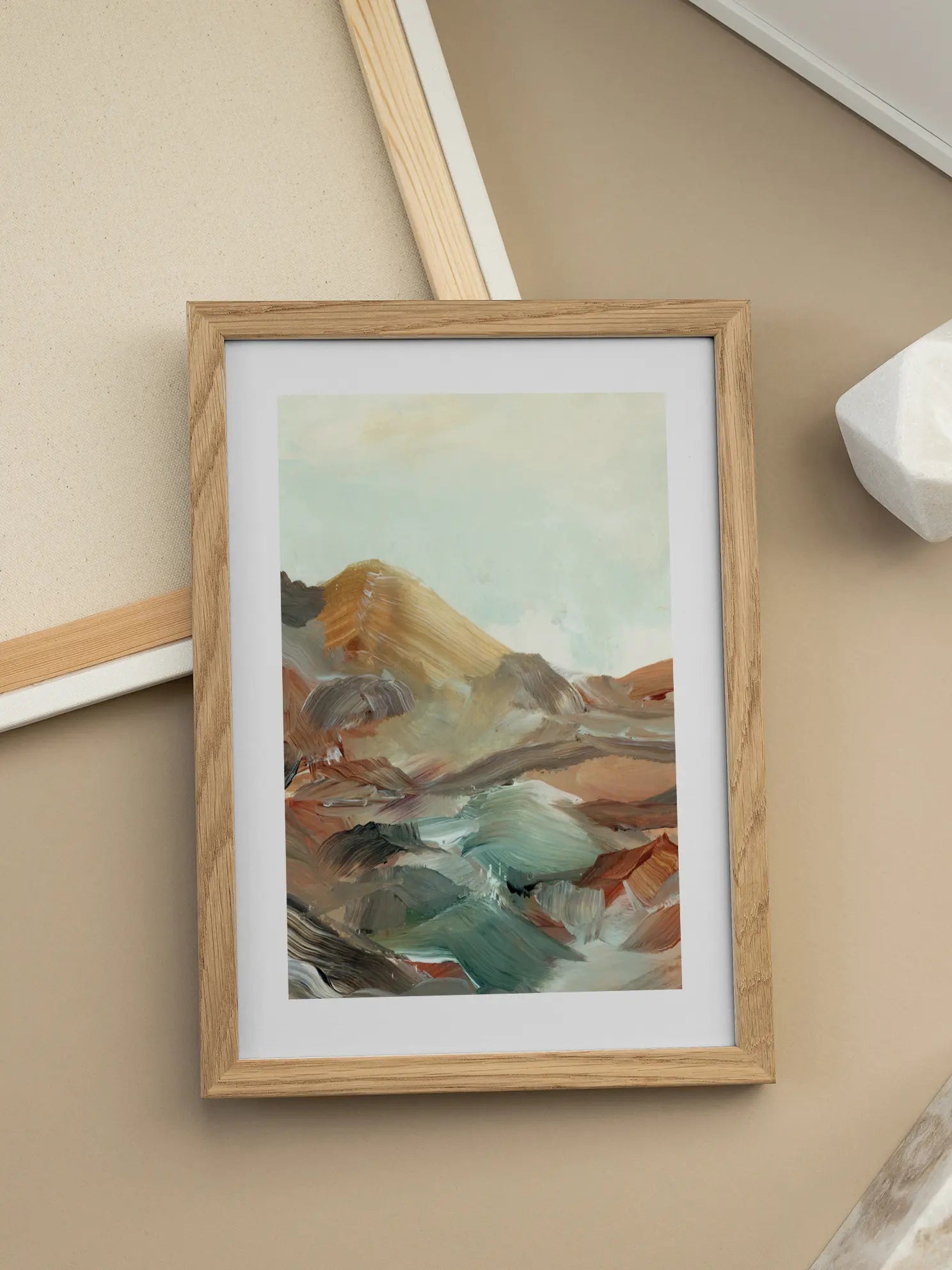 Abstract Mountain View Poster