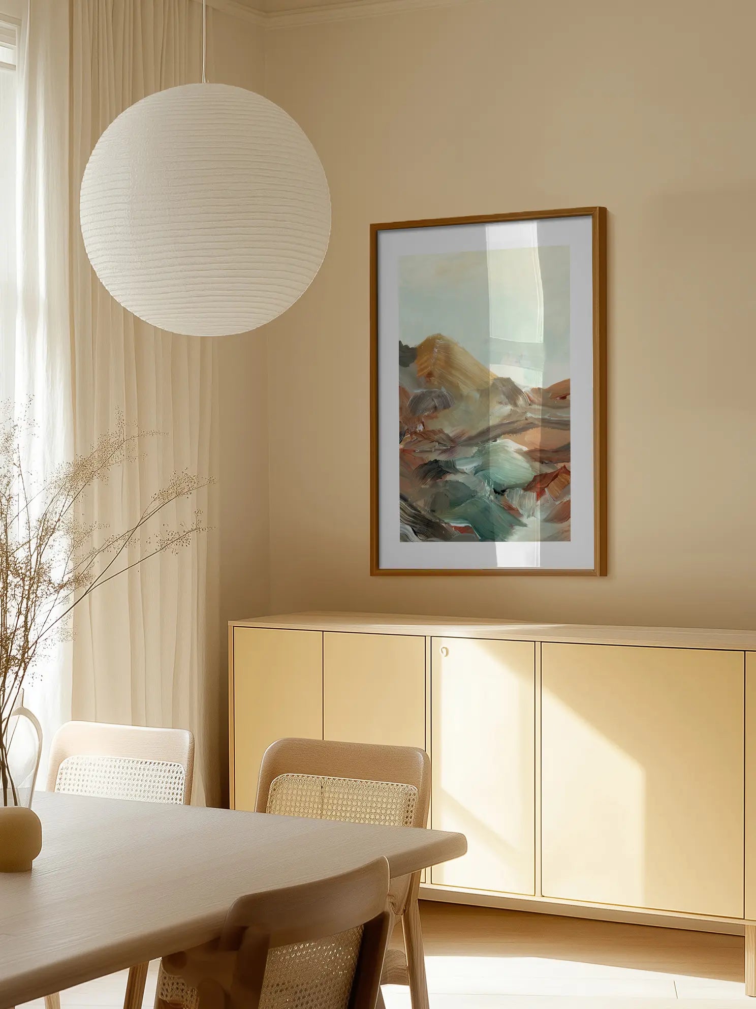Abstract Mountain View Poster