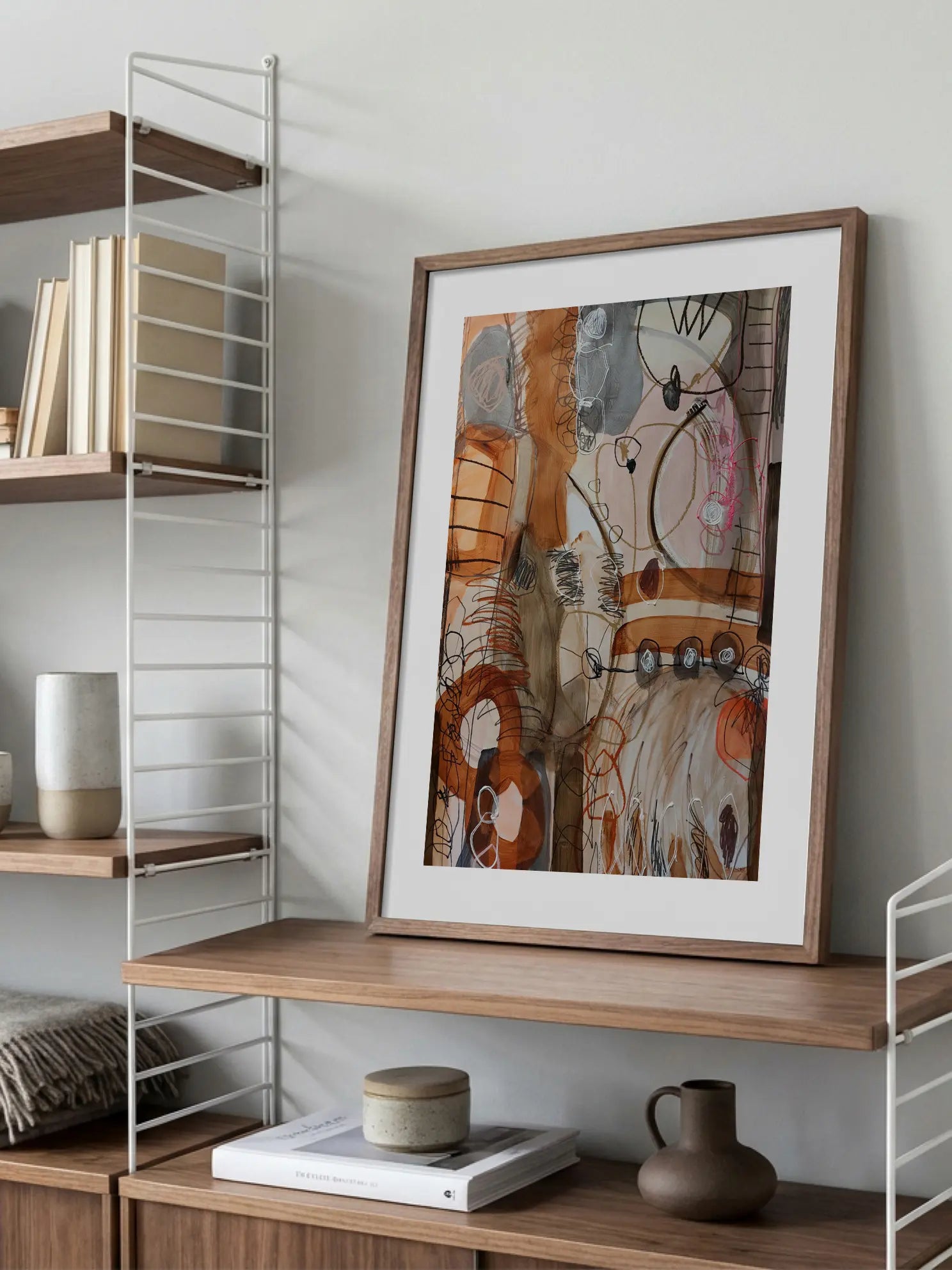 Abstract Painting in Brown Poster