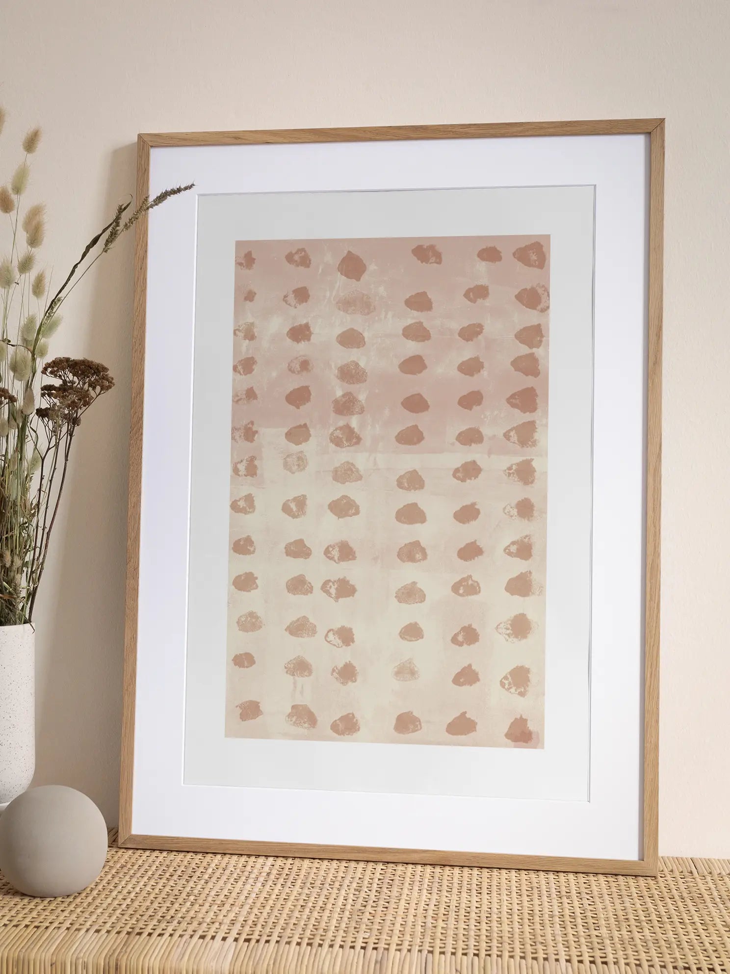 Abstract Pink Dots Poster