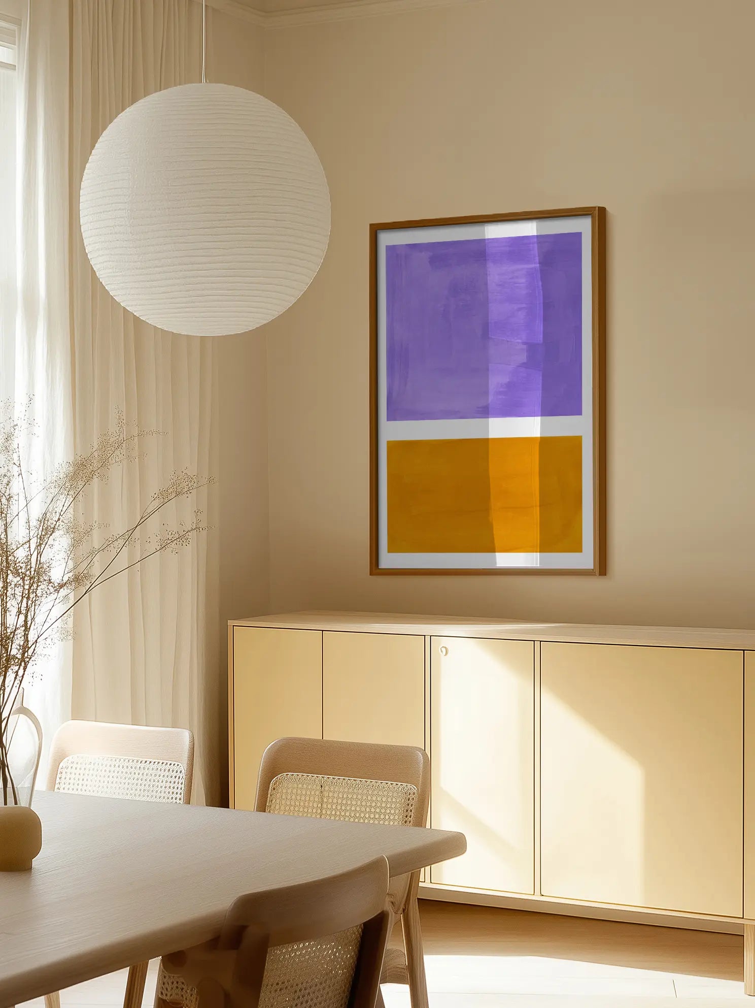 Purple and Orange Poster