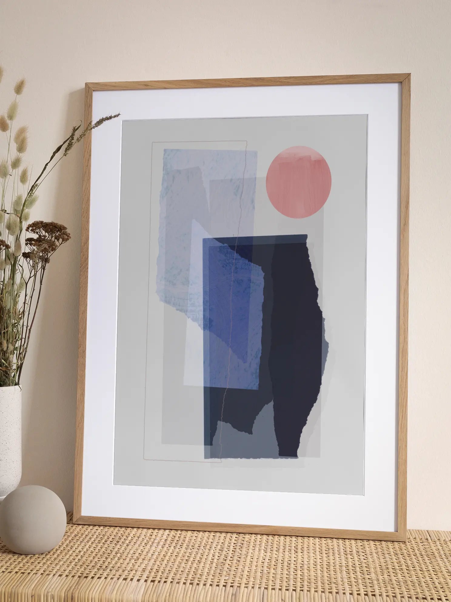 Abstract Shapes and Sun Poster