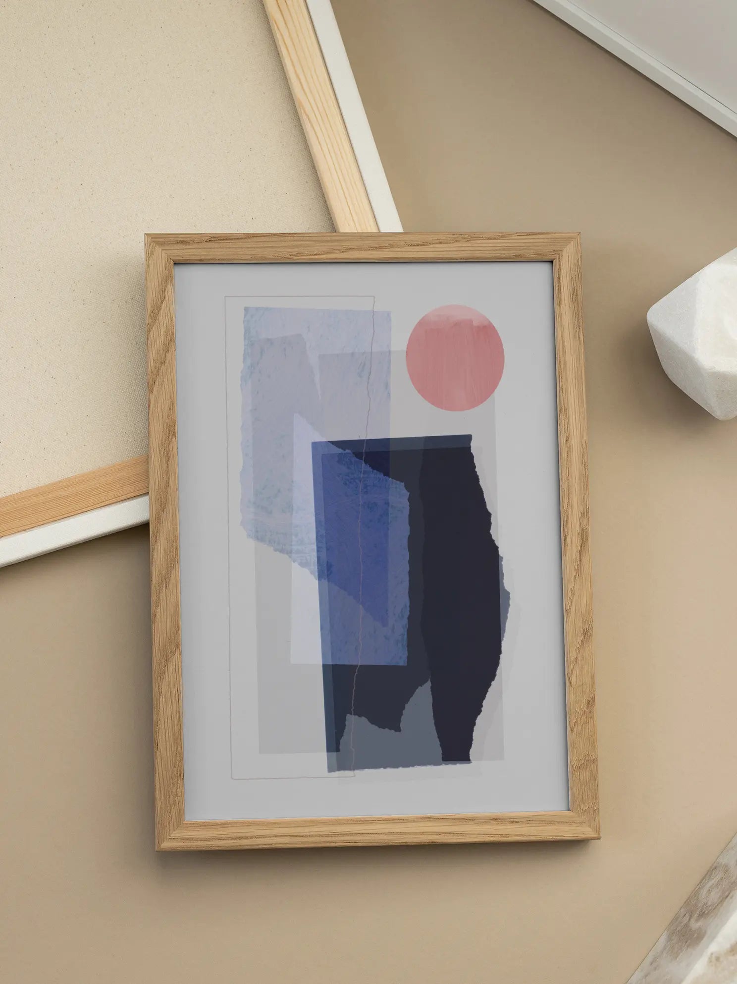 Abstract Shapes and Sun Poster