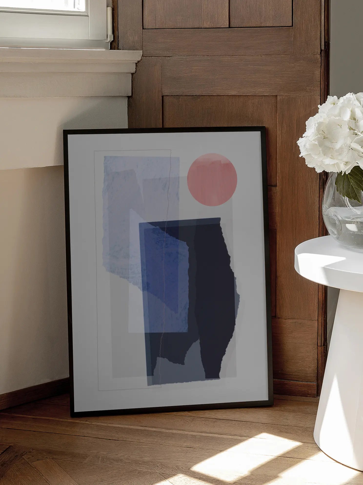 Abstract Shapes and Sun Poster
