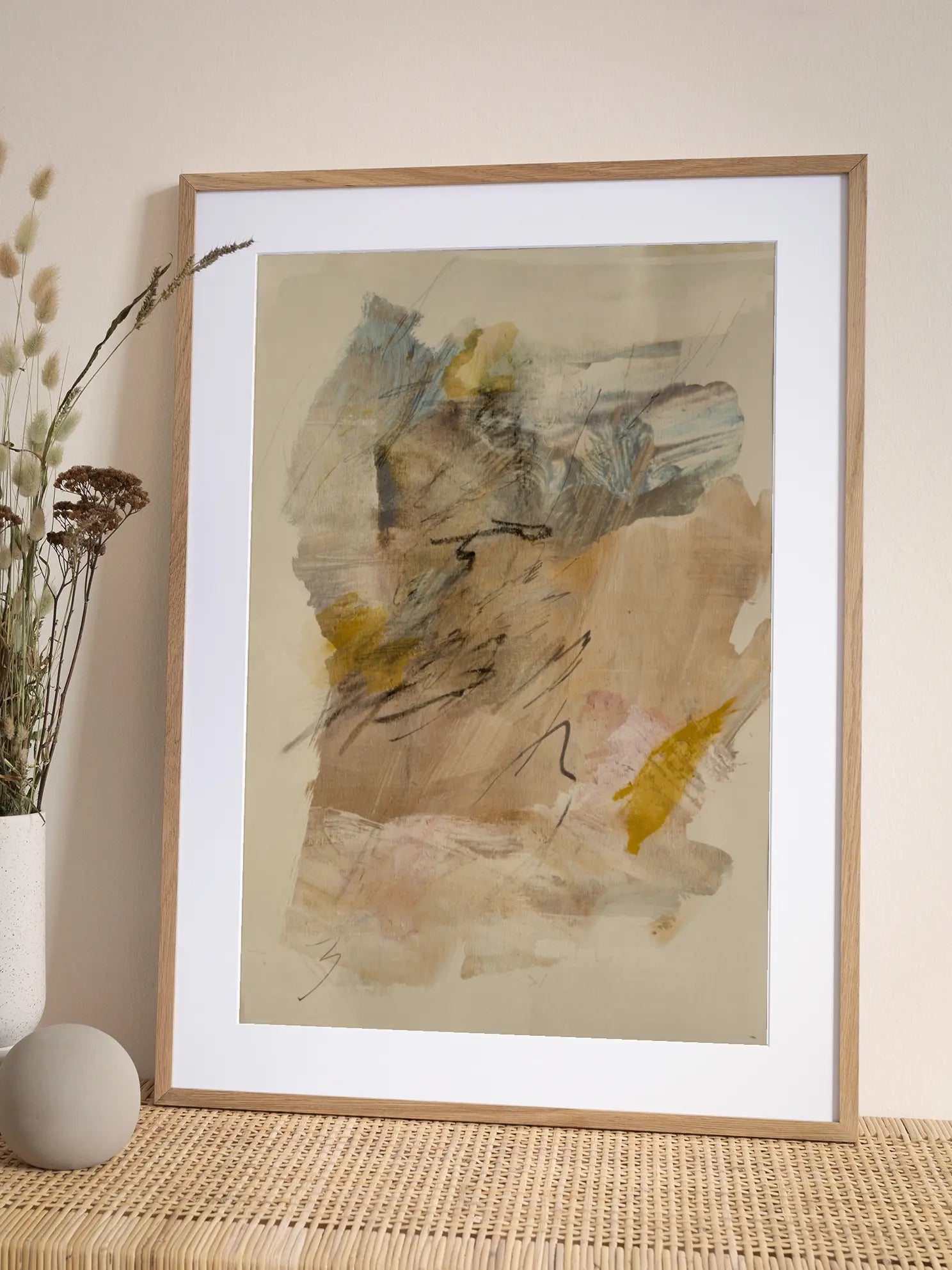 Abstract Shapes in Yellow Poster