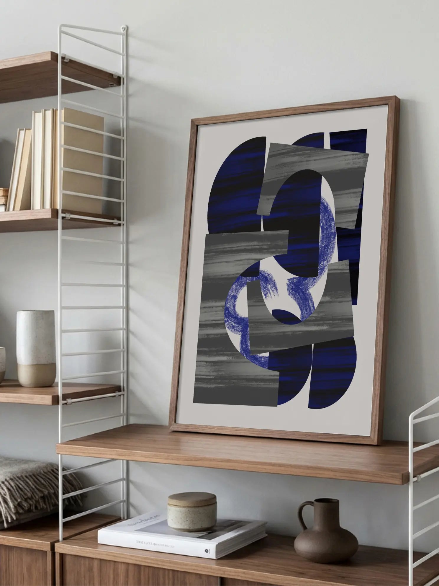 Abstract Stripe Minimal Collage No2 Poster