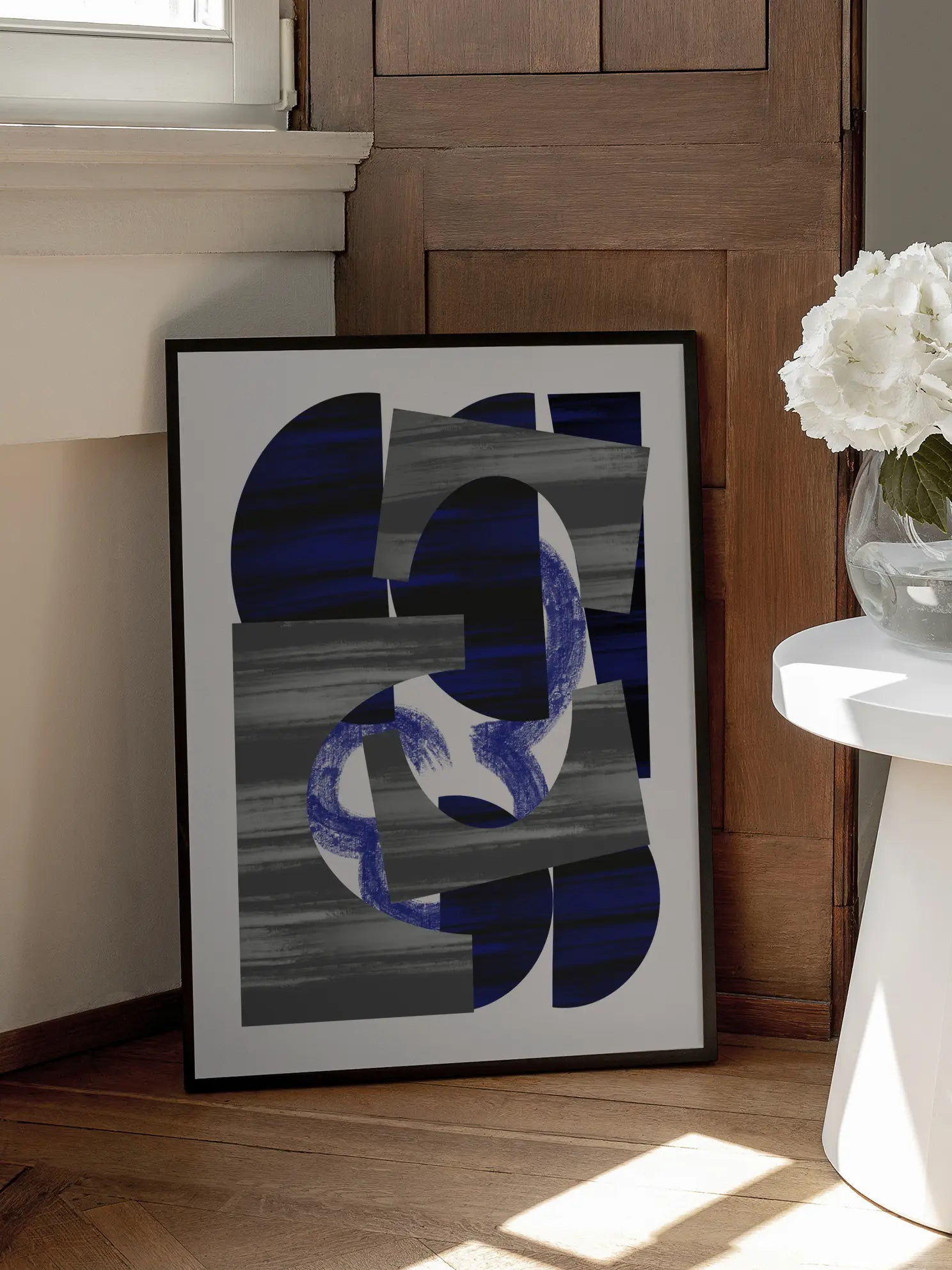 Abstract Stripe Minimal Collage No2 Poster