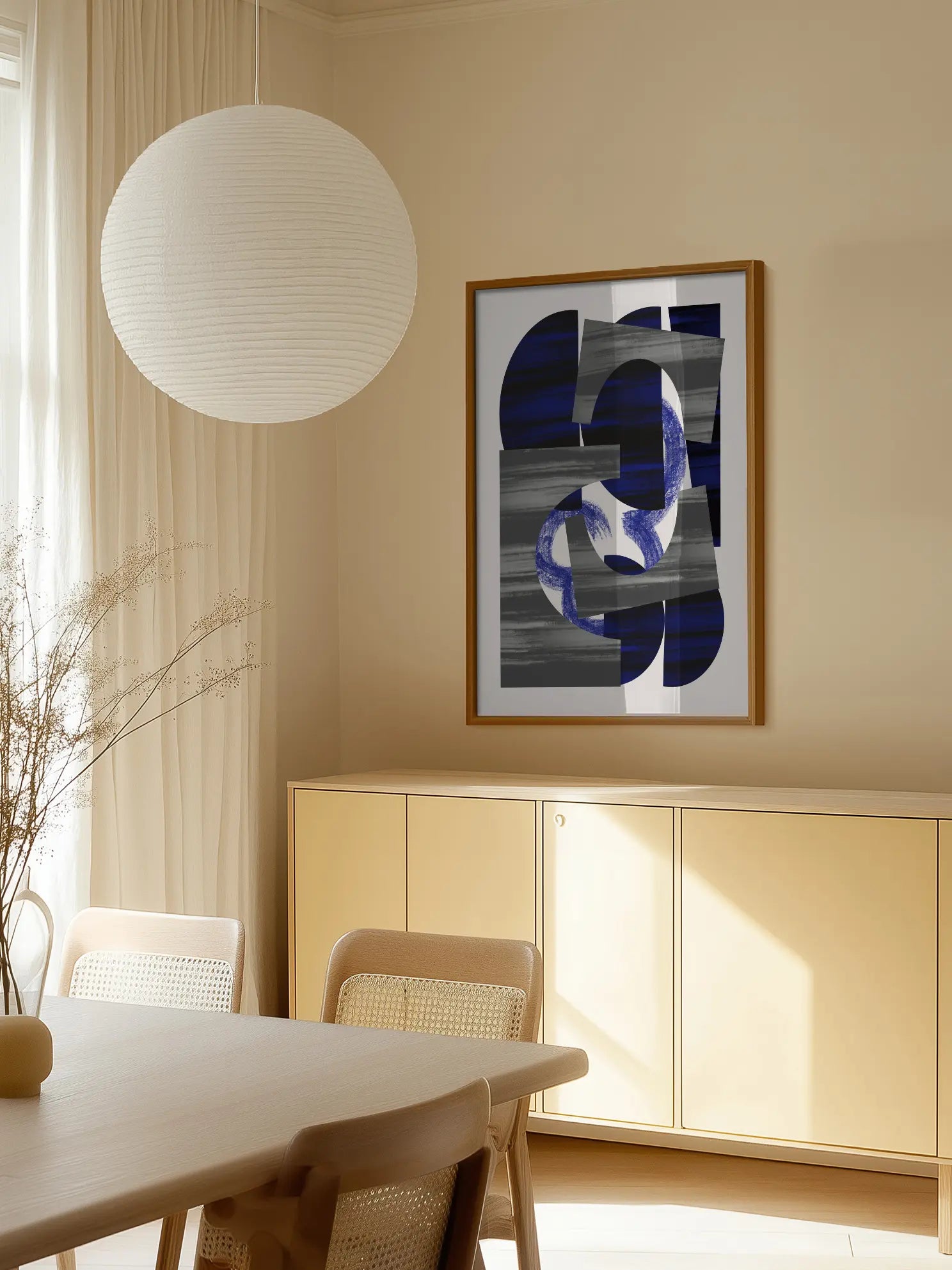 Abstract Stripe Minimal Collage No2 Poster