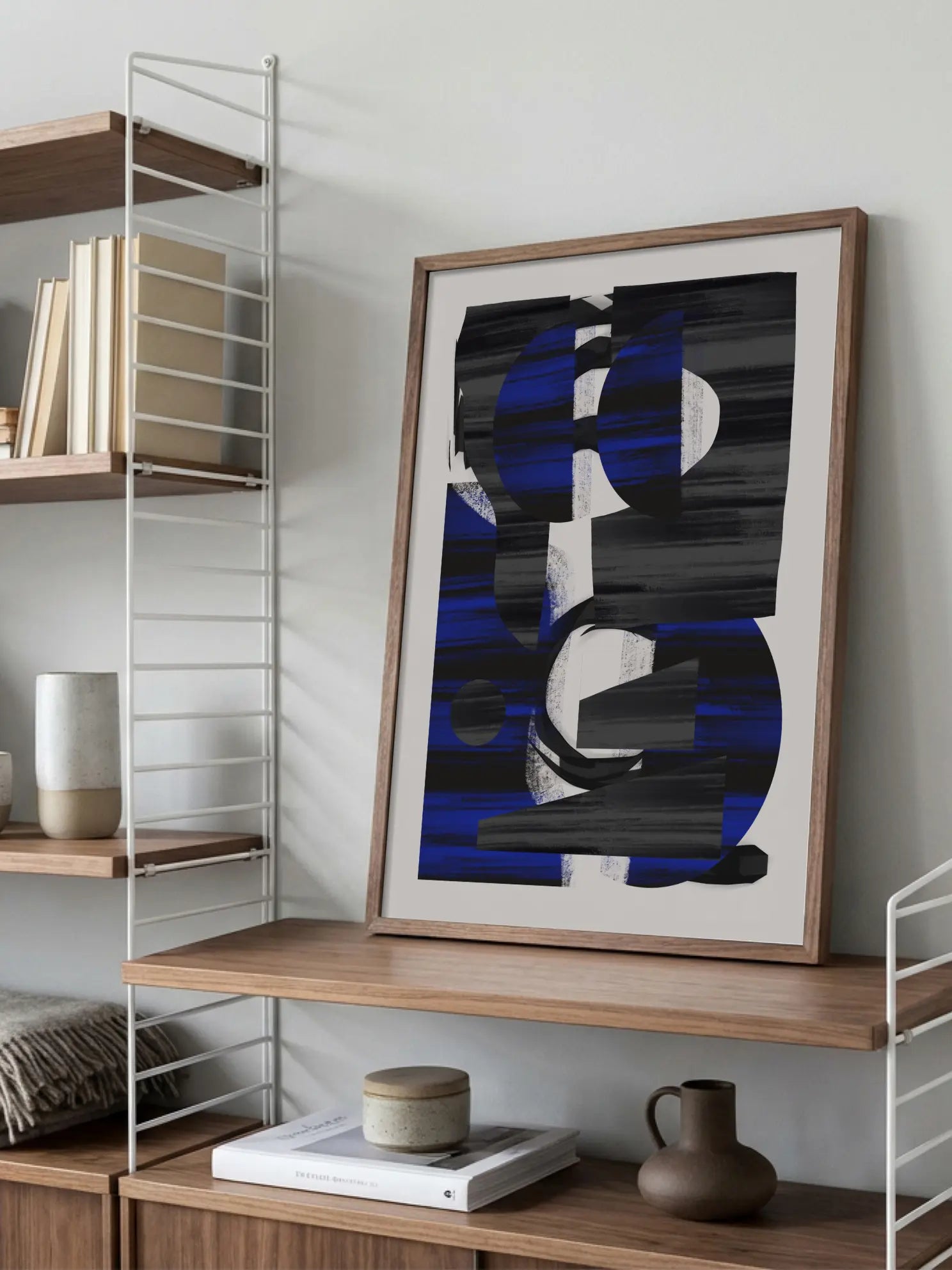 Abstract Stripe Minimal Collage No3 Poster